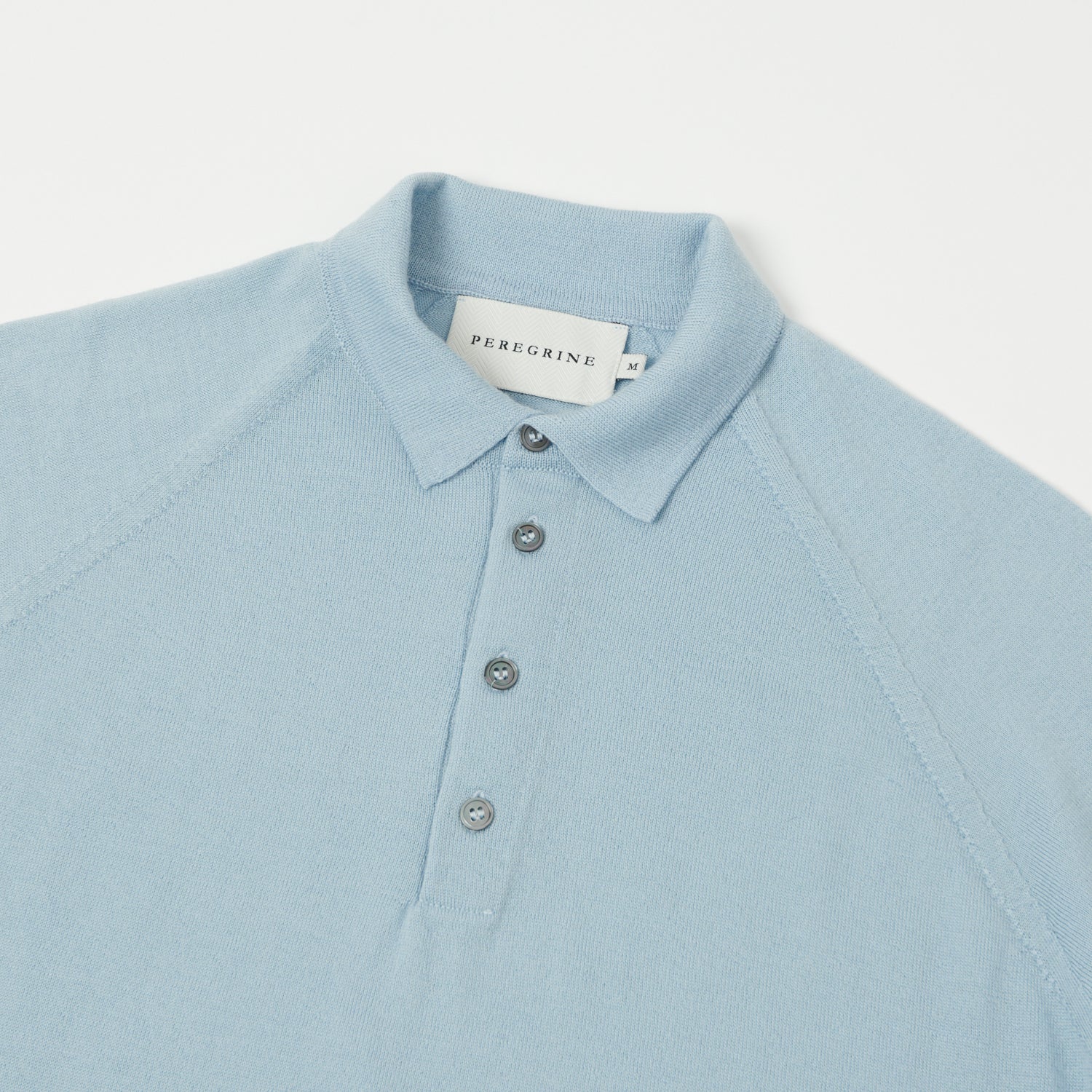 Peregrine Long Sleeve Wool Polo Shirt - Ocean