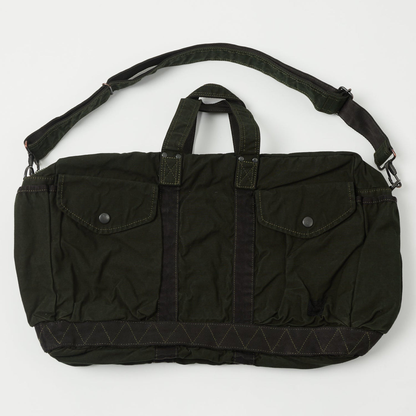 Porter-Yoshida & Co. Small Crag 2-Way Boston Bag - Khaki