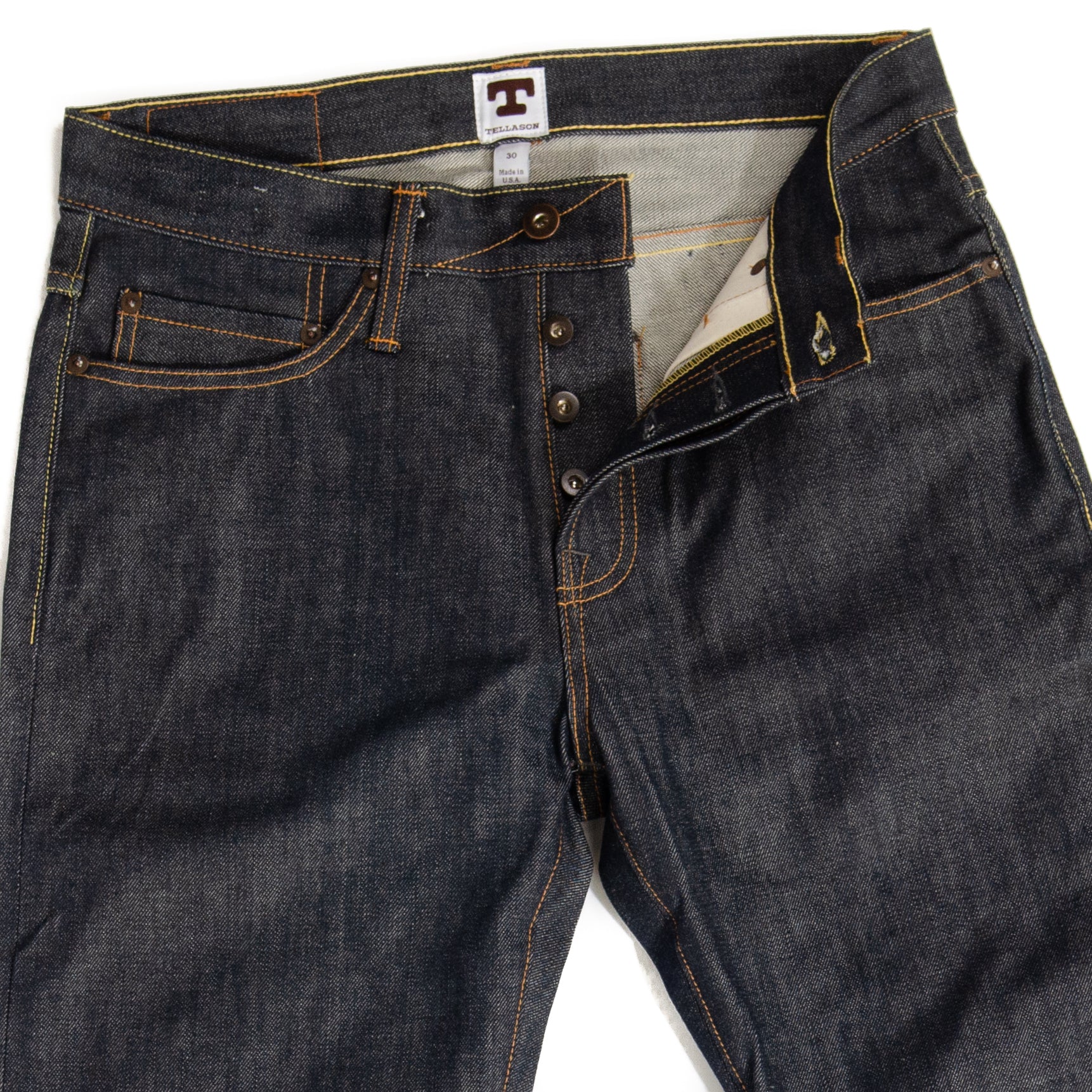 Tellason Elgin 12.5oz Slim Tapered Jean - Cone Mills