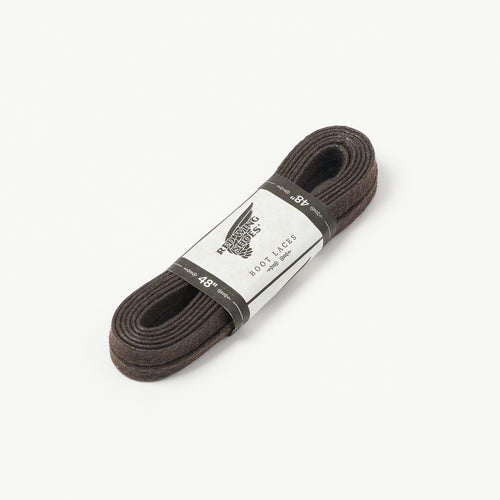 Red Wing Flat Waxed Laces  - Brown