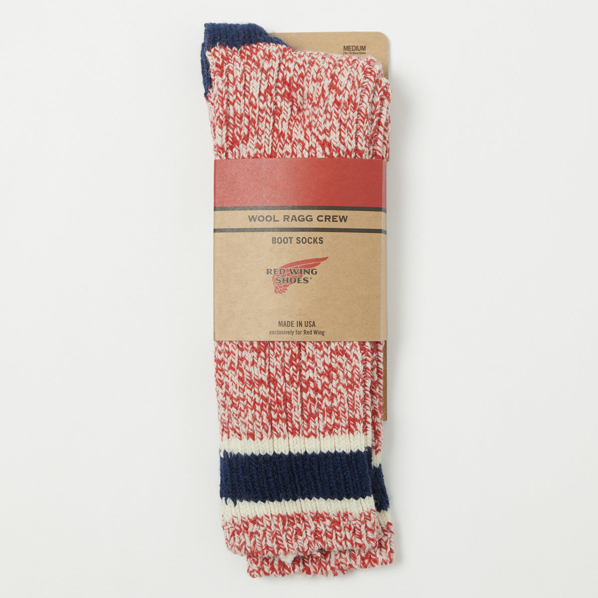Red Wing 97649 Ragg Wool Sock - Red