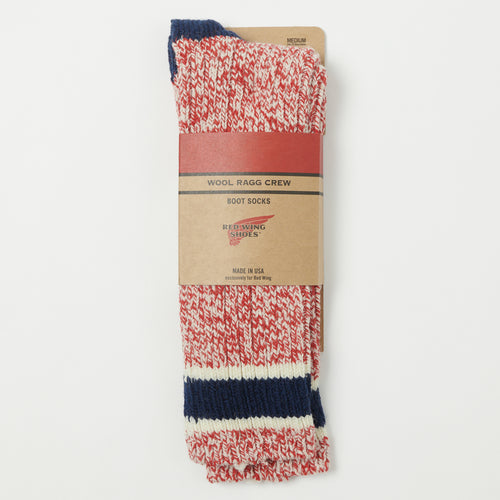 Red Wing 97649 Ragg Wool Sock - Red