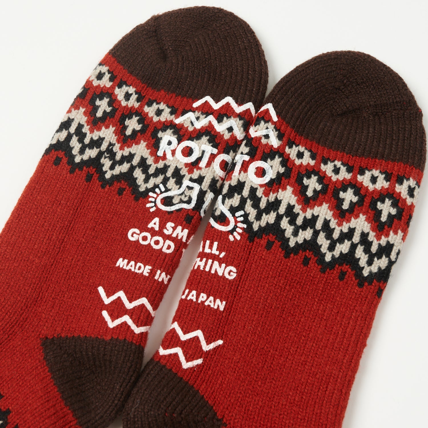 RoToTo Nordic Comfy Room Sock - Red