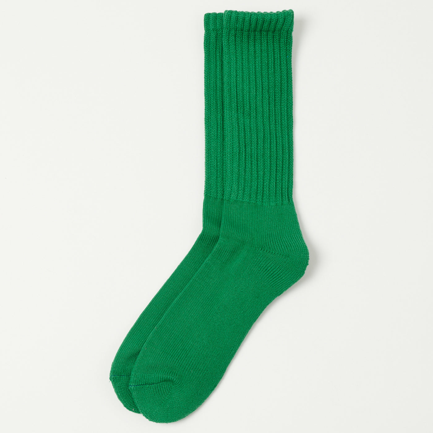 RoToTo Loose Pile Crew Sock - Green