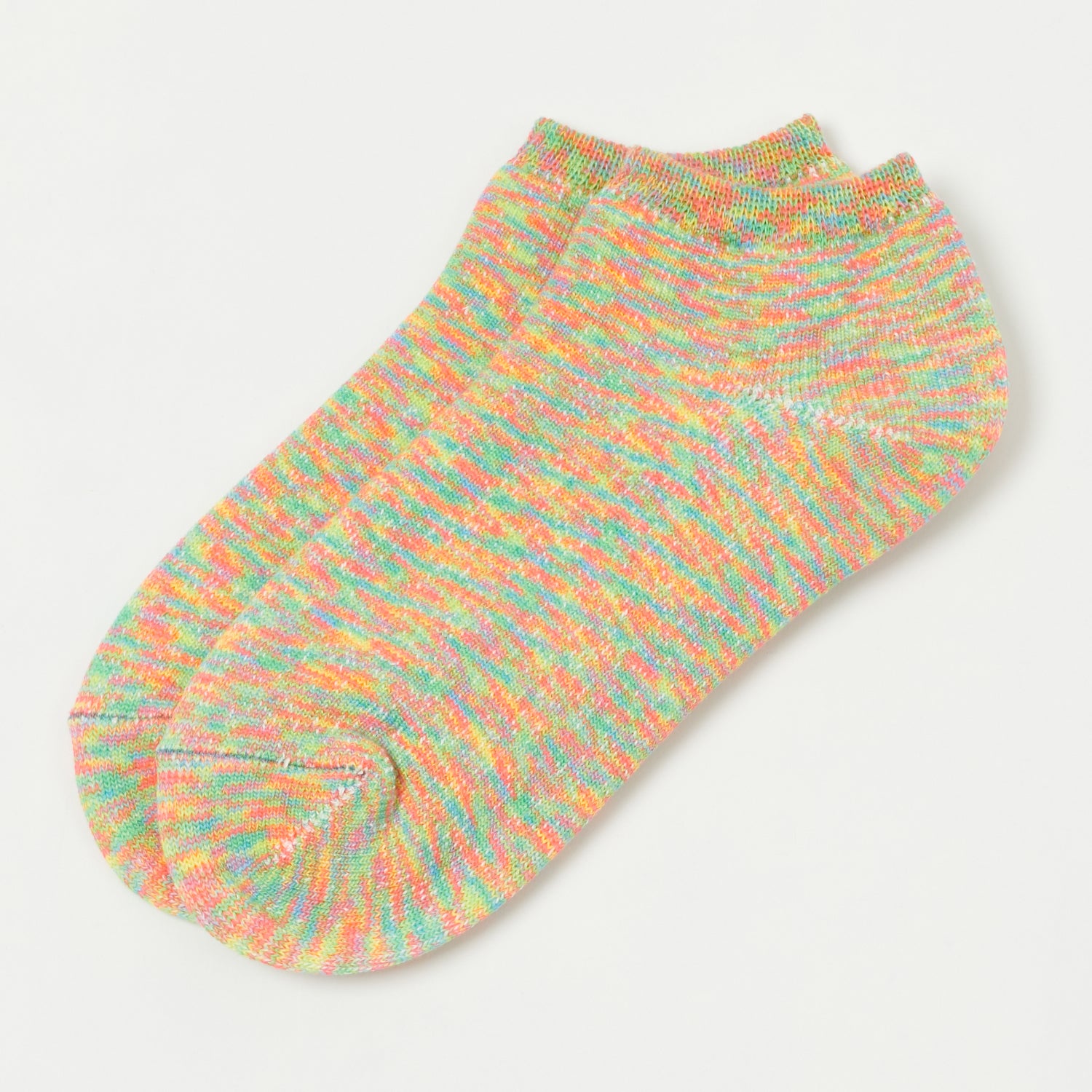 RoToTo Washi Pile Short Sock - Kasuri Prism