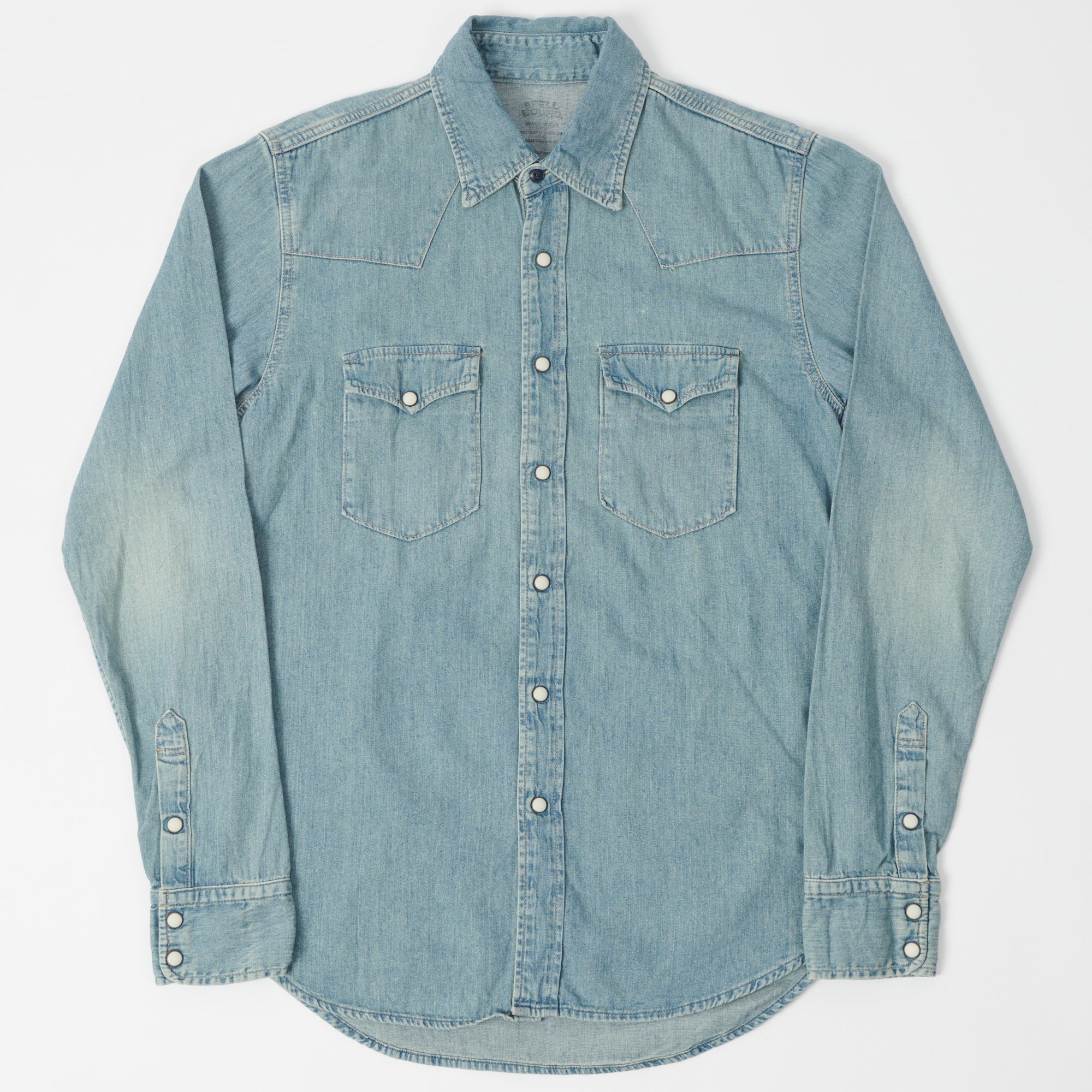 Spellbound 6oz Denim Western Shirt - Light Washed