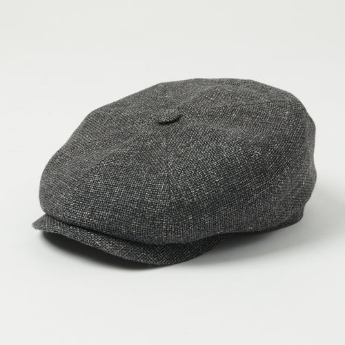 Stetson Hatteras 'Ellington' Wool/Linen Flat Cap - Charcoal