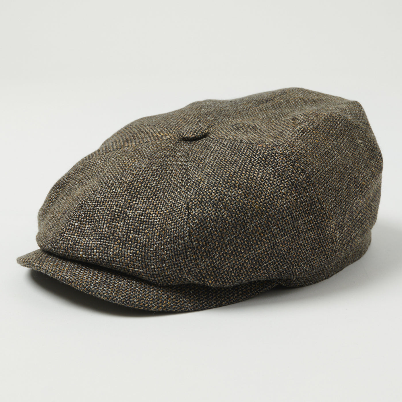Stetson Hatteras 'Ellington' Wool/Linen Flat Cap - Grey/Brown