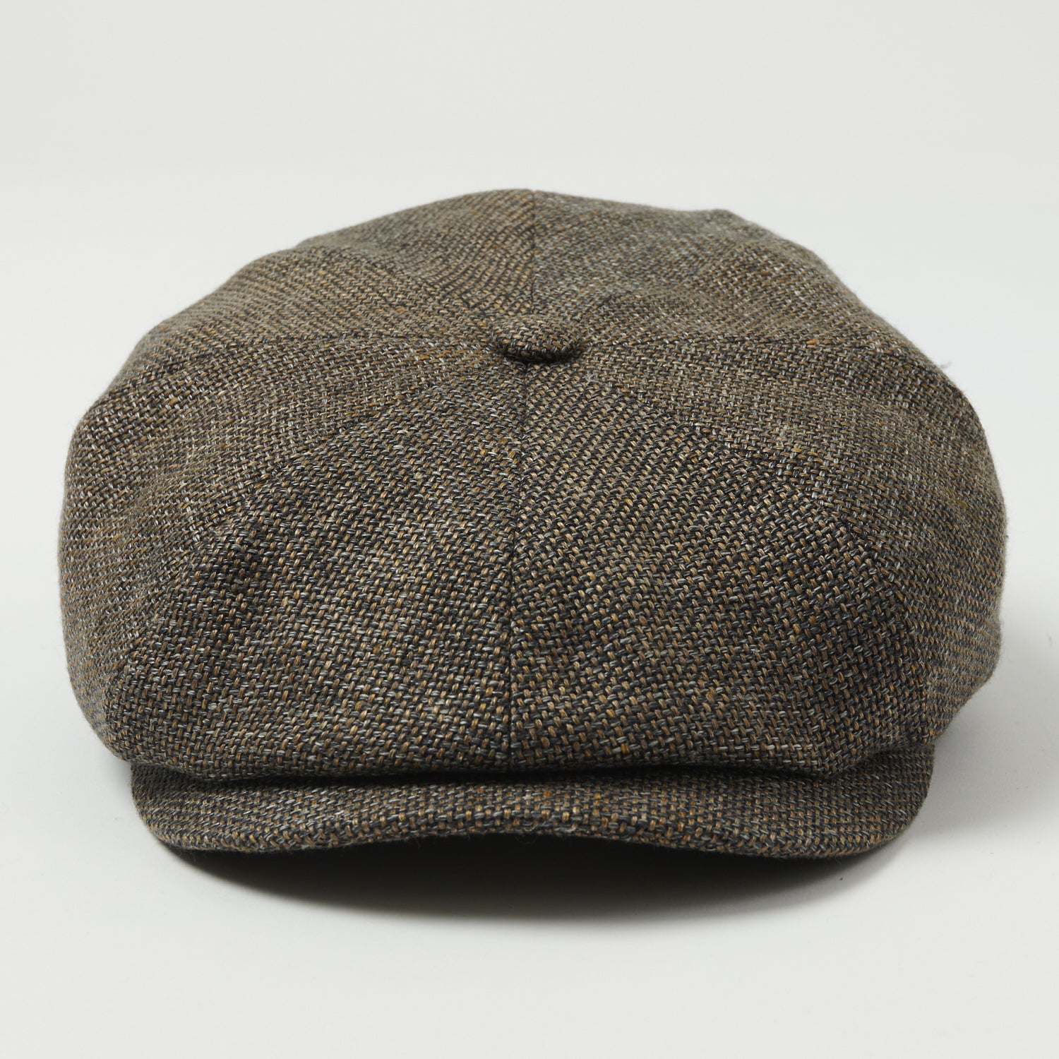 Stetson Hatteras 'Ellington' Wool/Linen Flat Cap - Grey/Brown