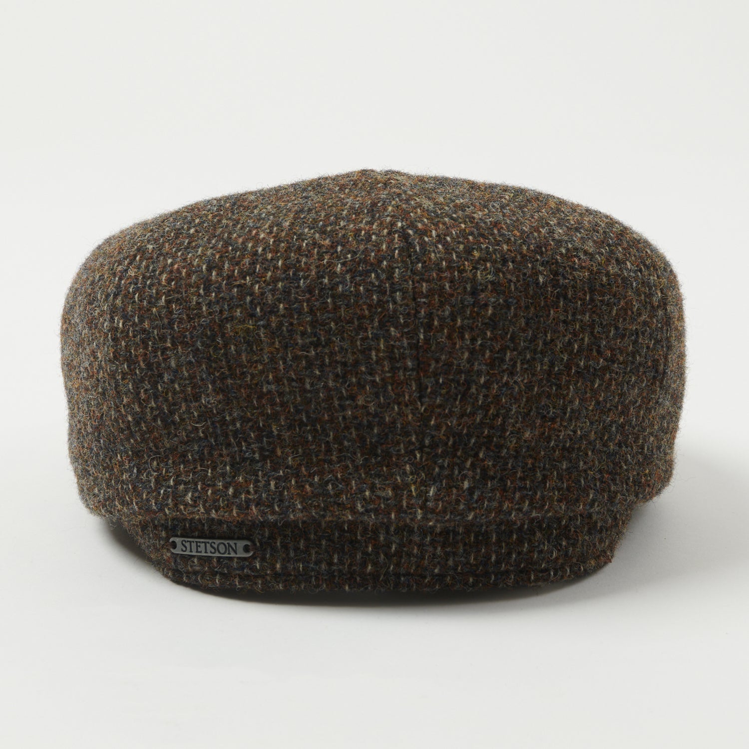 Stetson Hatteras Wool Flat Cap - Brown Melange