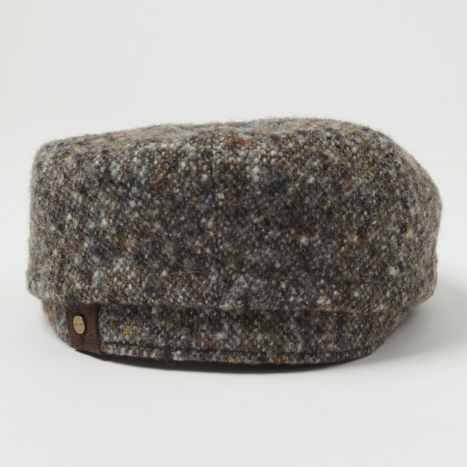 Stetson Hatteras Donegal Tweed Flat Cap - Charcoal Melange