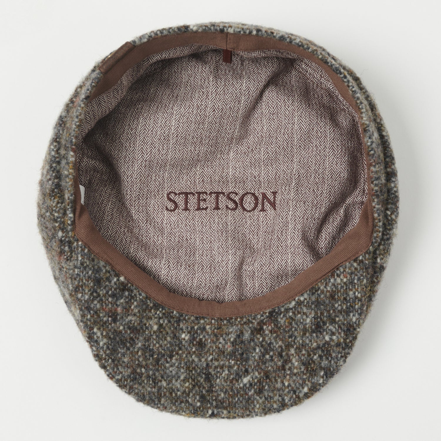 Stetson Hatteras Donegal Tweed Flat Cap - Charcoal Melange