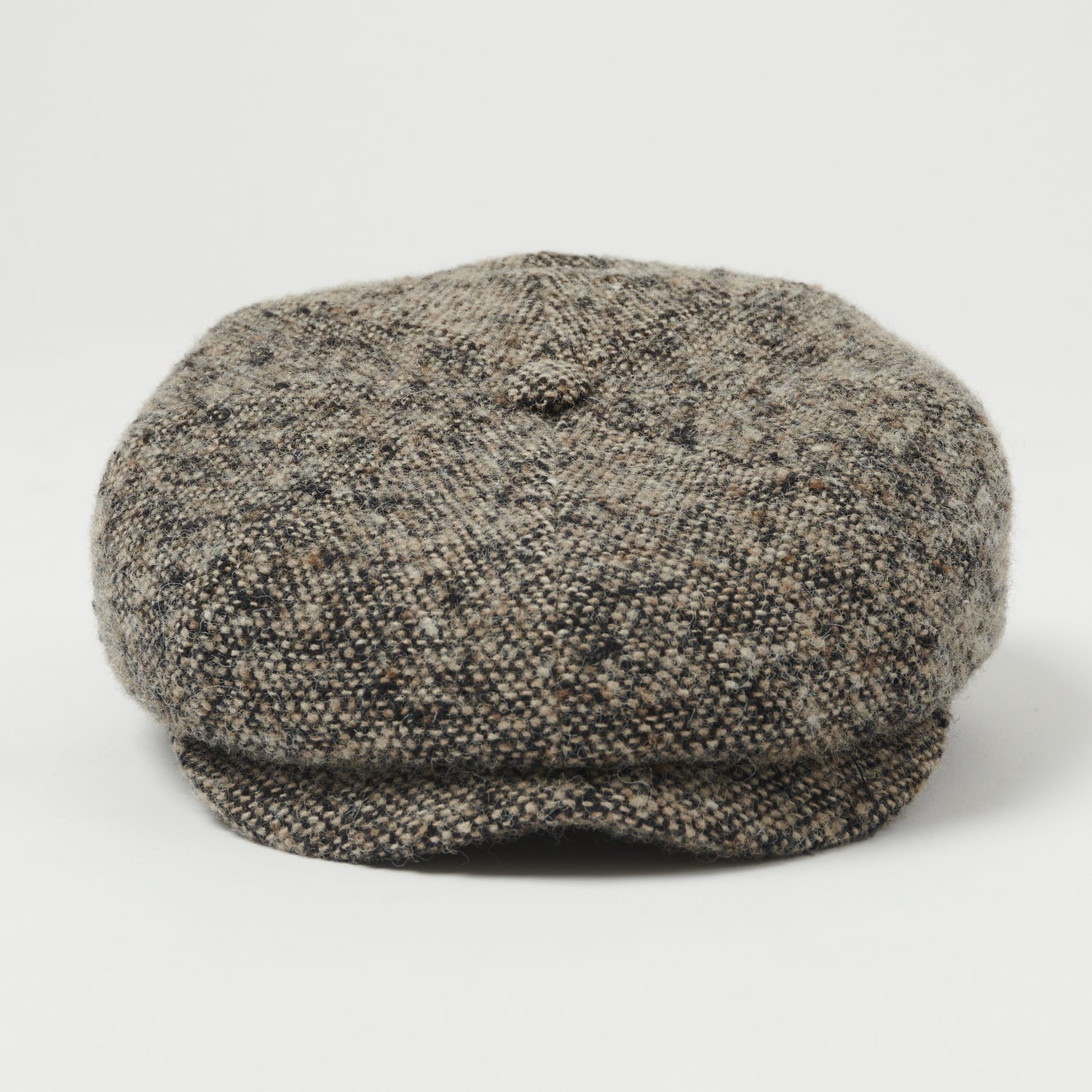 Stetson Hatteras Donegal Tweed Flat Cap - Grey Melange