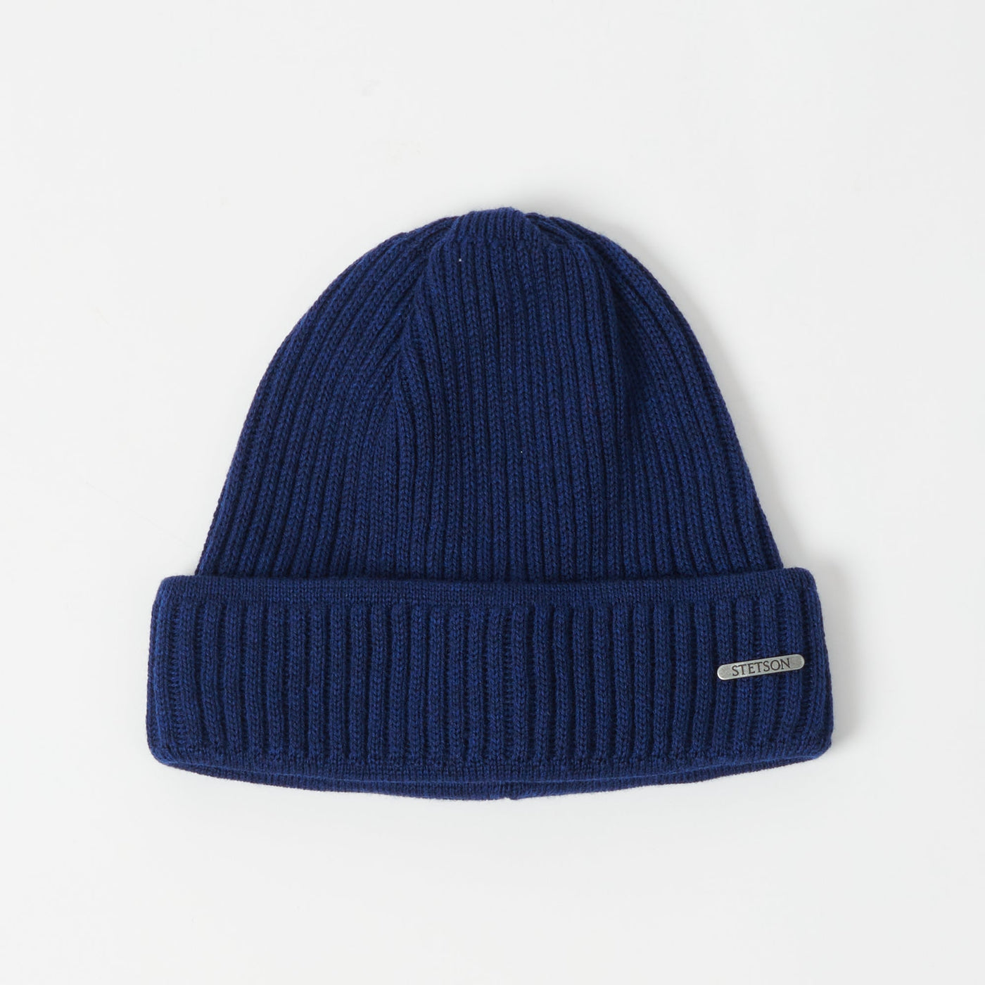 Stetson Ribbed Wool Beanie - Blue