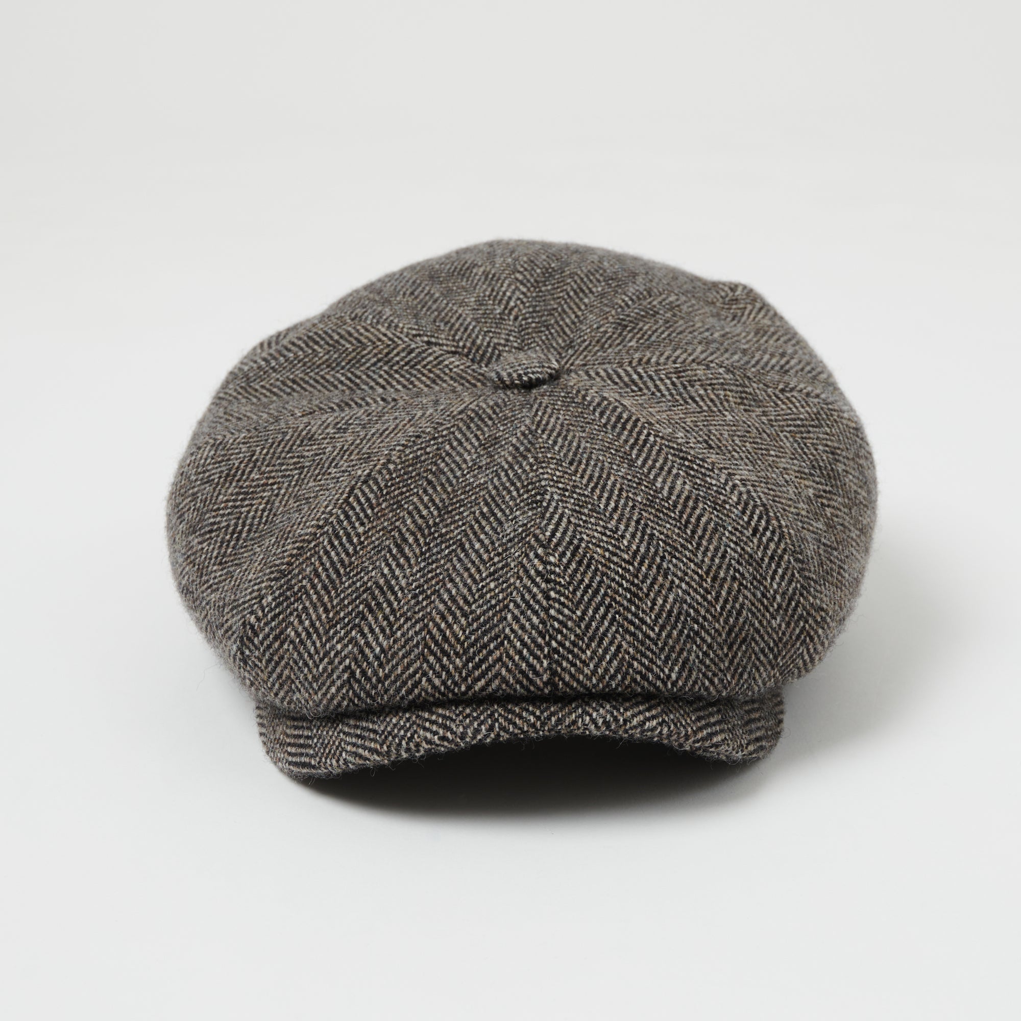 Stetson Hatteras Woolrich Herringbone Flat Cap - Grey