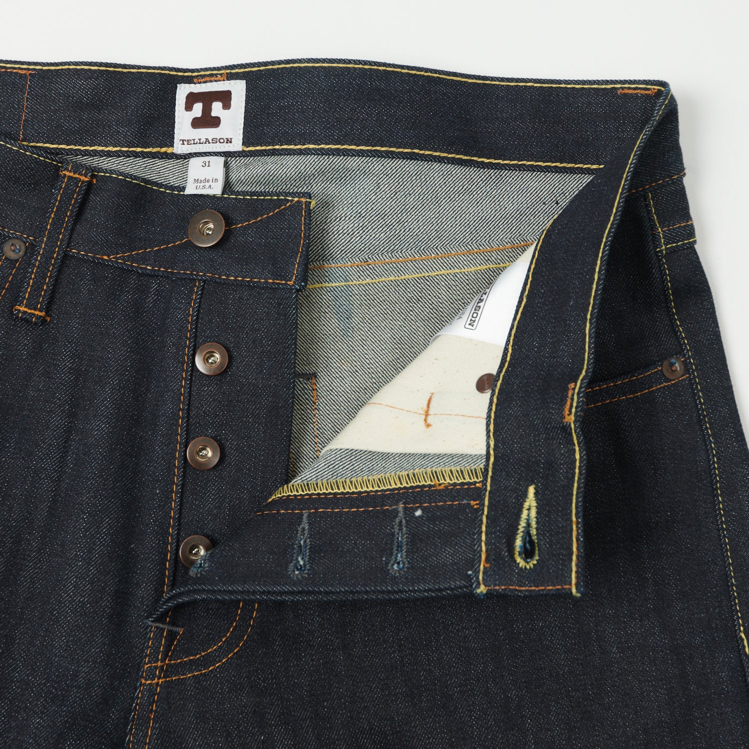 Tellason Sheffield 16.5oz Loose Straight Jean - Cone Mills