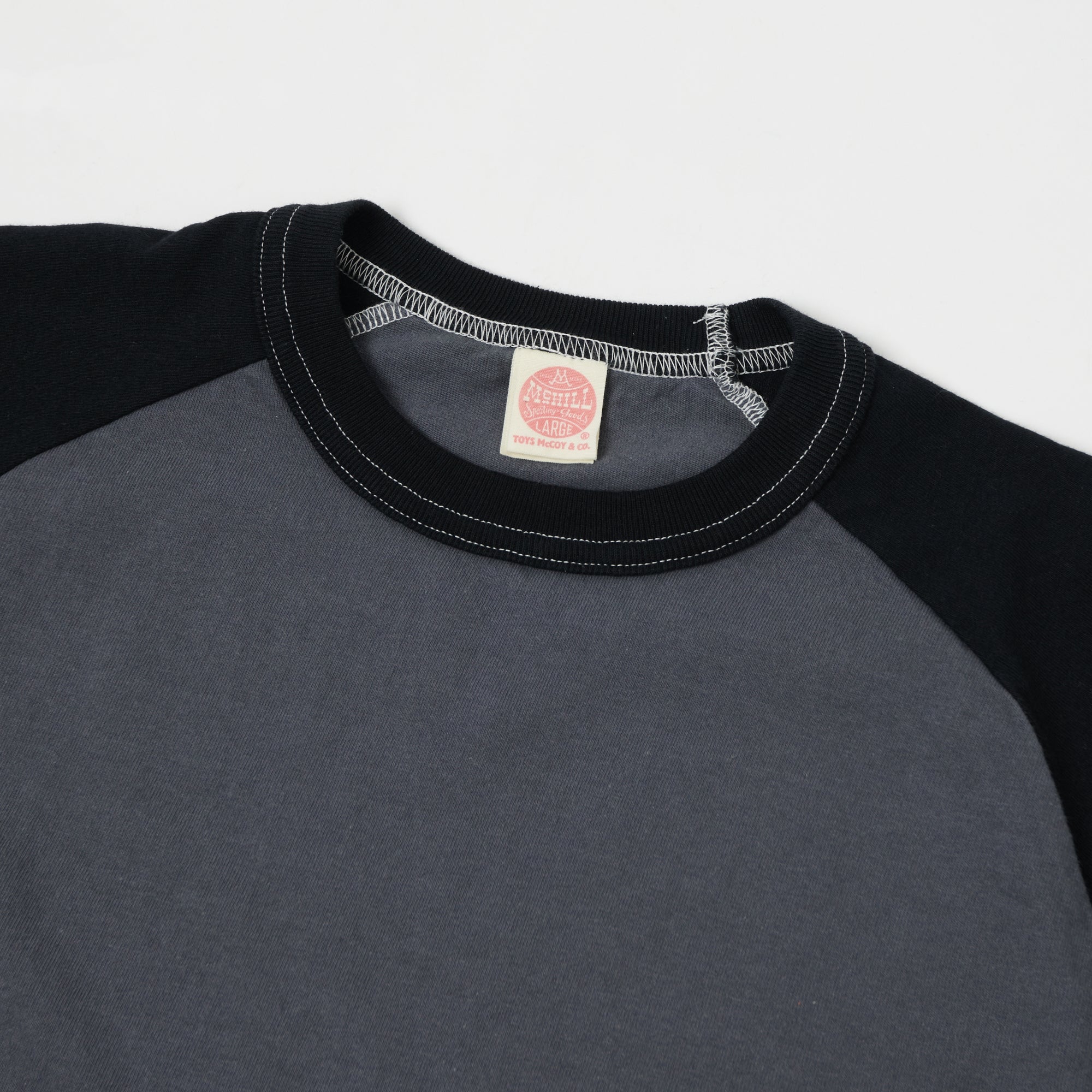 TOYS McCOY Raglan Sleeve Baseball T-Shirt - Graphite Grey/Black