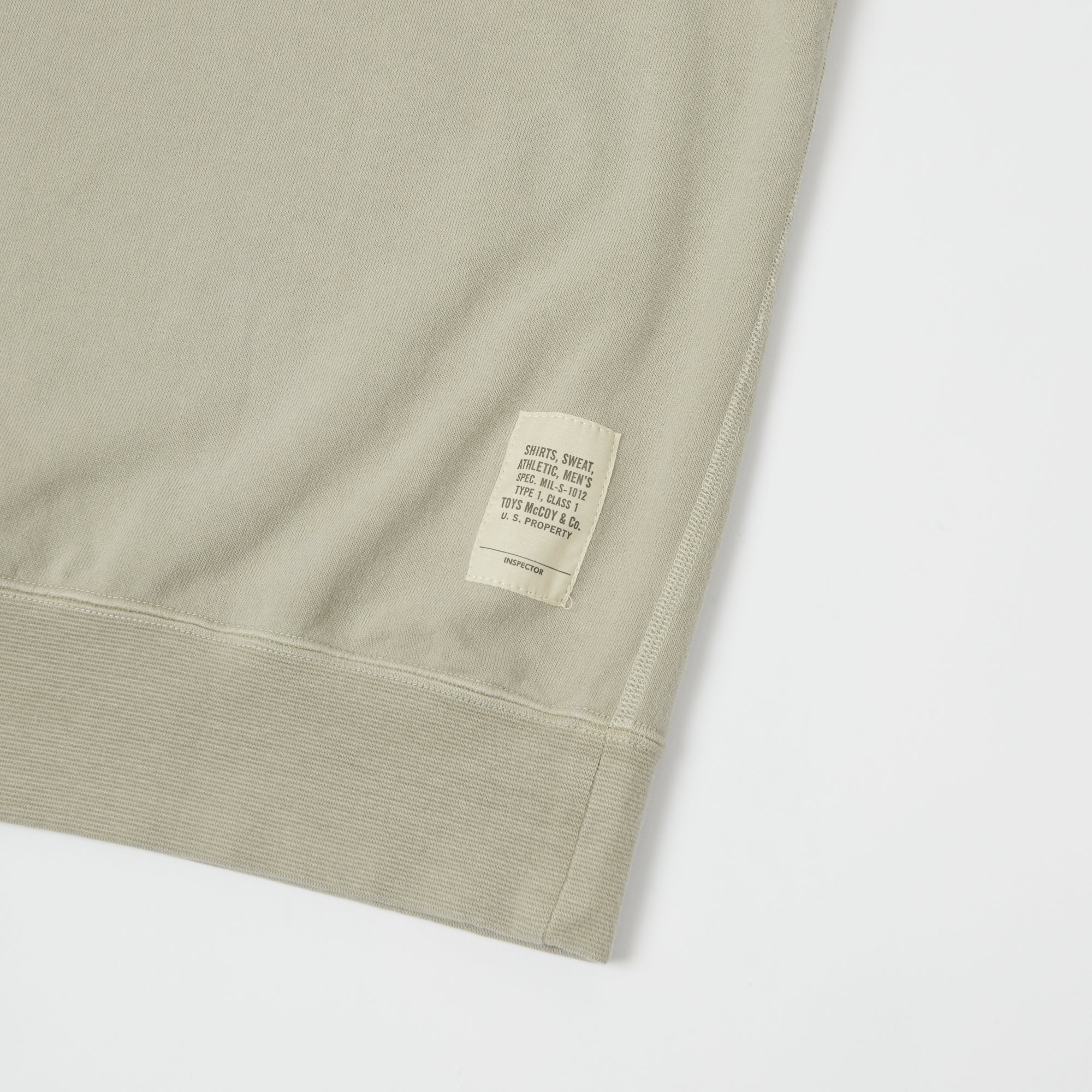 TOYS McCOY Short Sleeve Military Sweatshirt - Sand