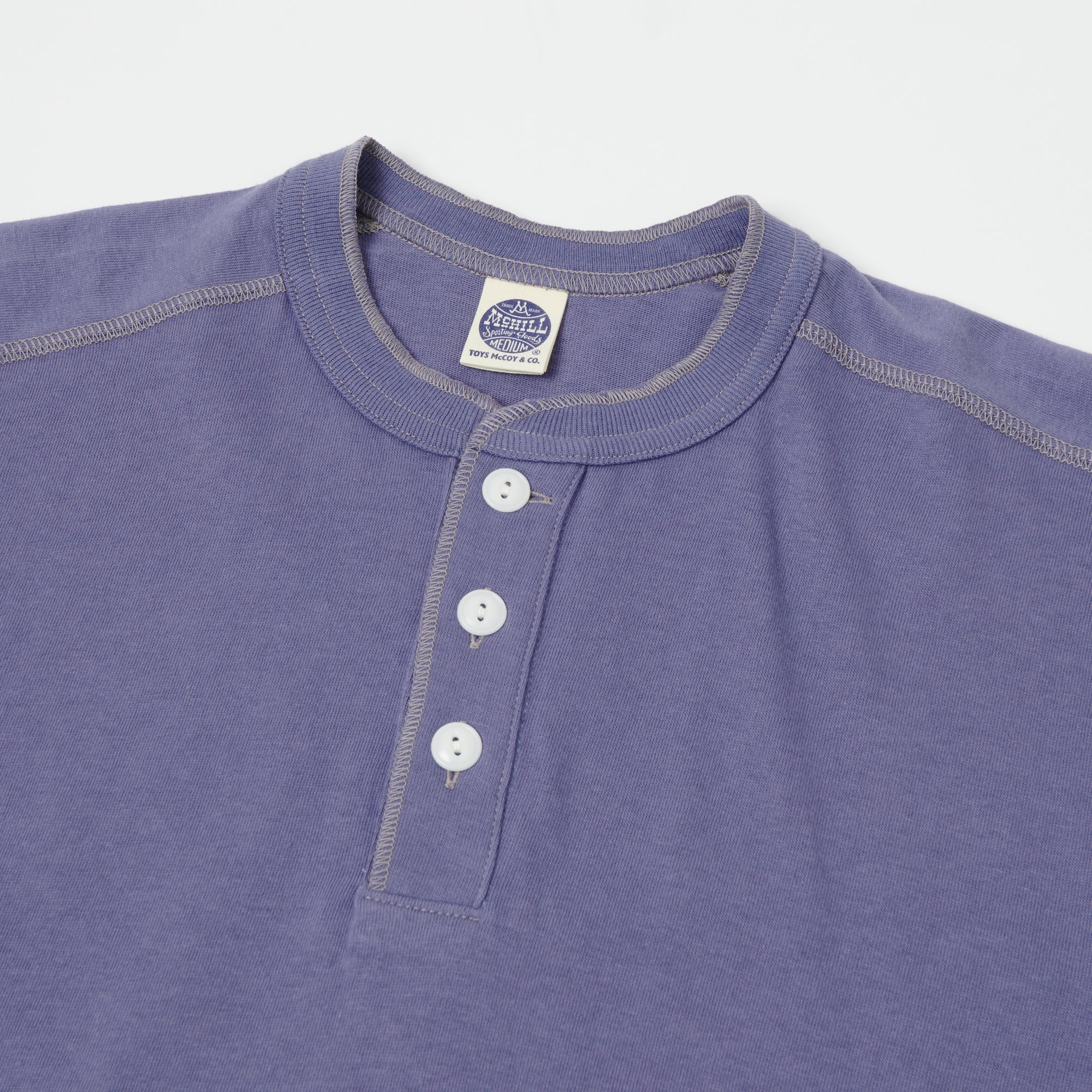 TOYS McCOY Union Henley - Purple Blue