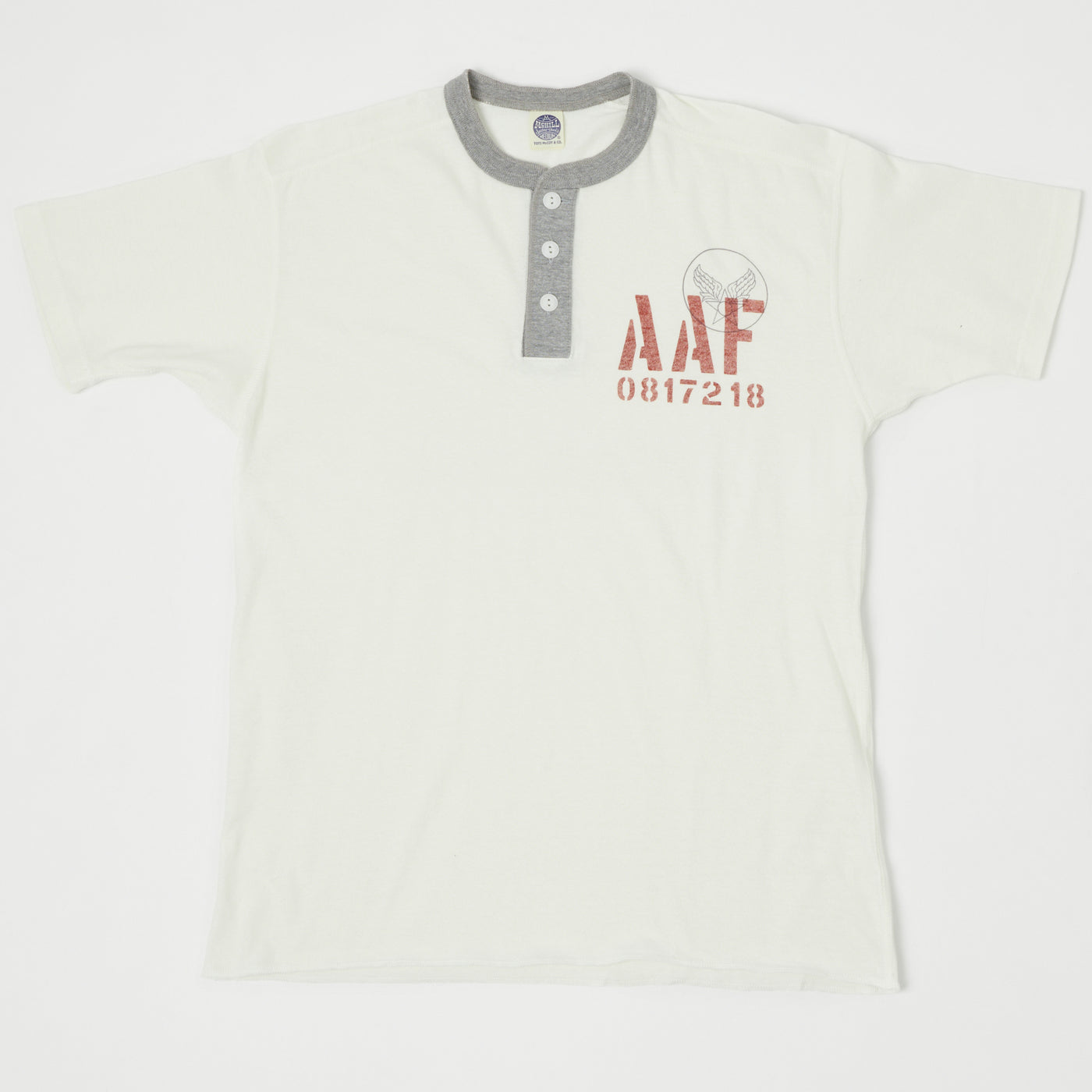 TOYS McCOY 'AAF' Military Union Henley - Nature/Grey