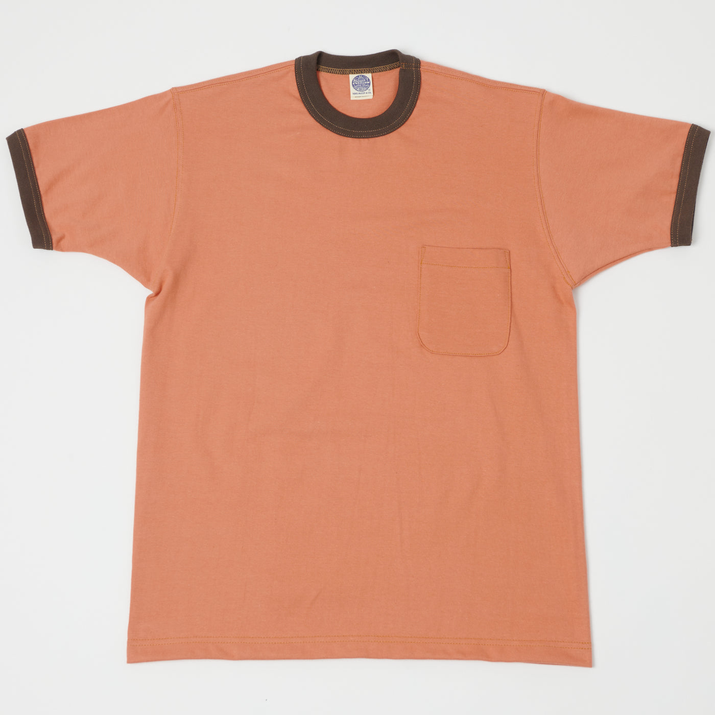 TOYS McCOY Ringer Pocket T-Shirt - Carrot/Brown