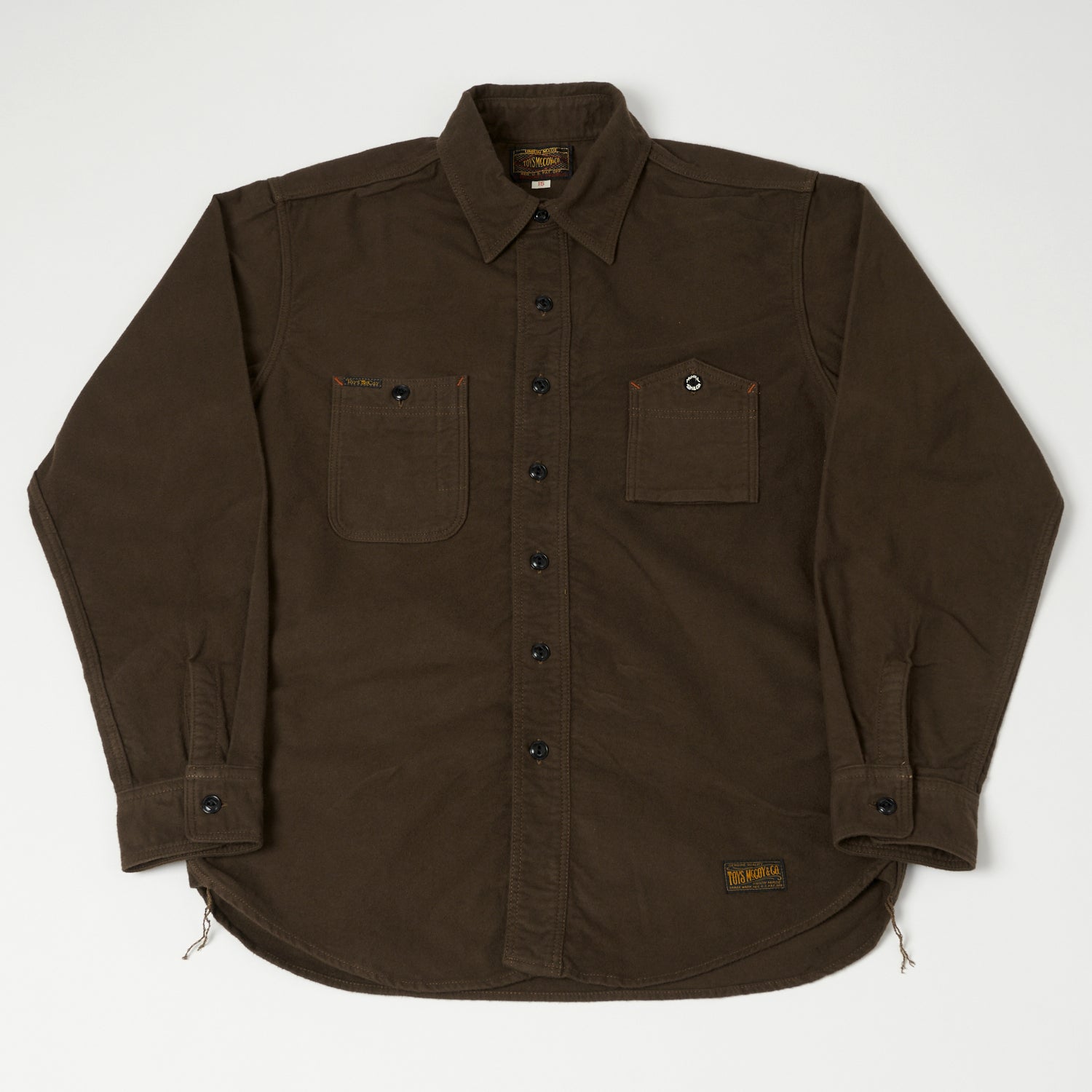 TOYS McCOY 'Oil Digger' Flannel Shirt - Brown