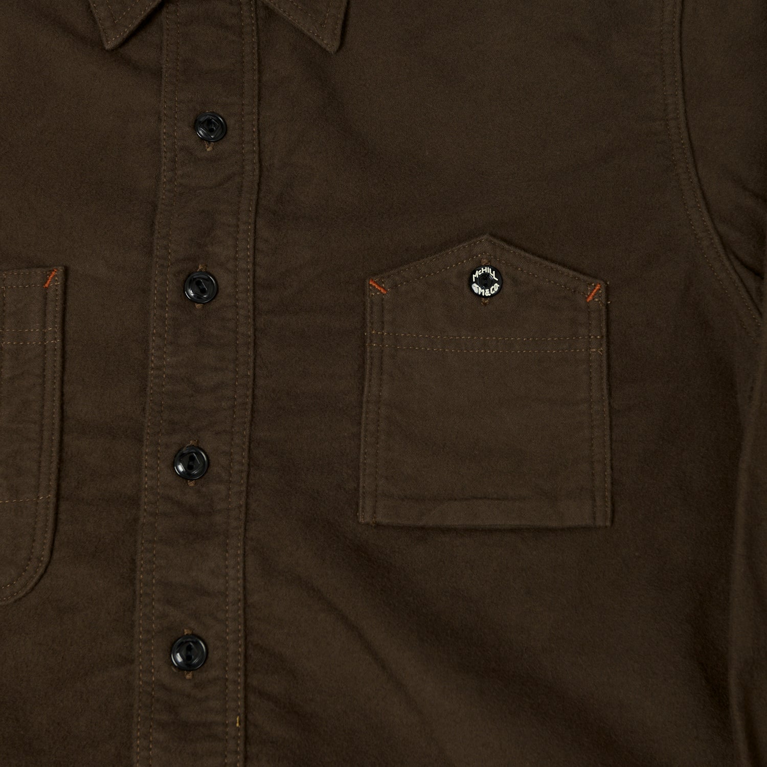 TOYS McCOY 'Oil Digger' Flannel Shirt - Brown
