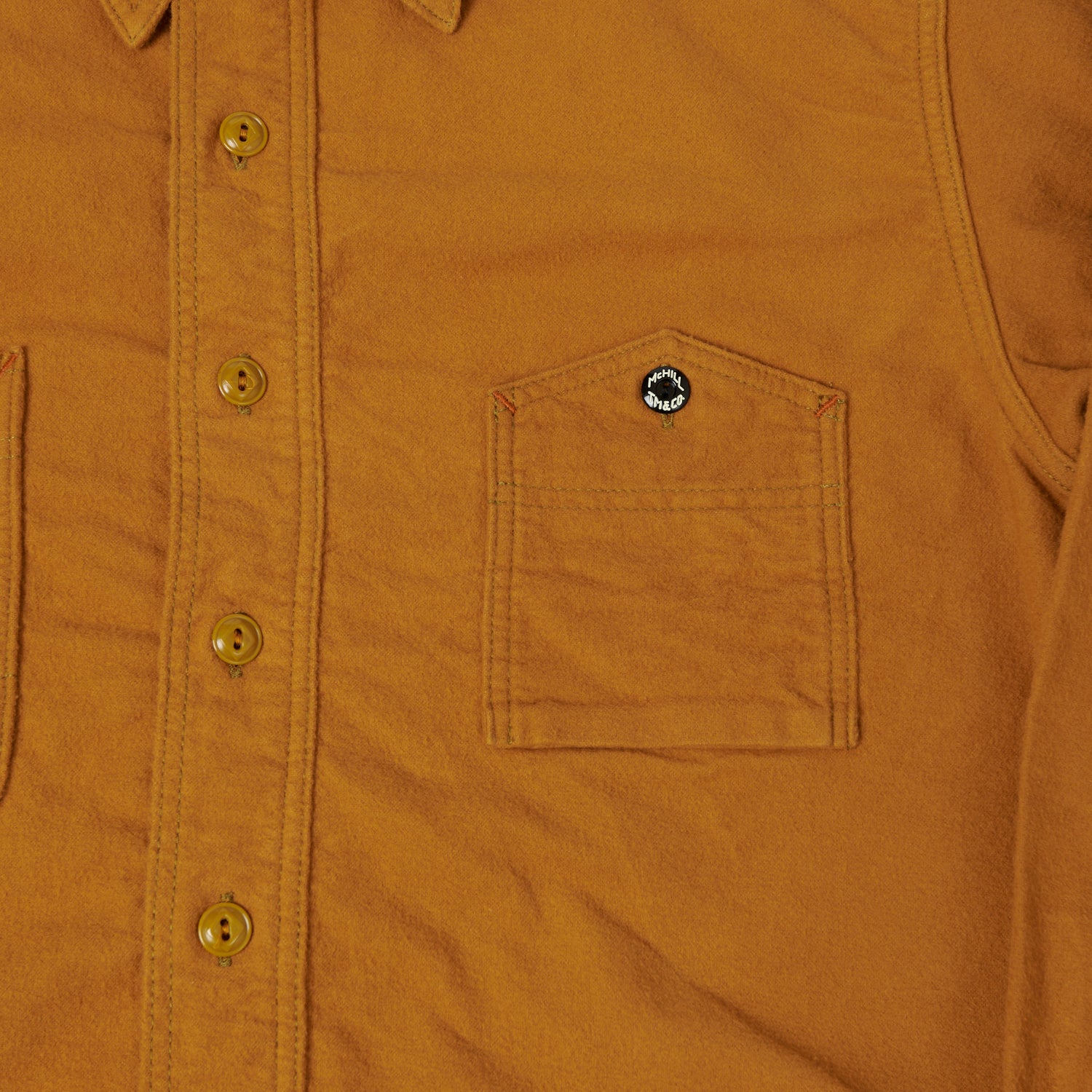 TOYS McCOY 'Oil Digger' Flannel Shirt - Gold