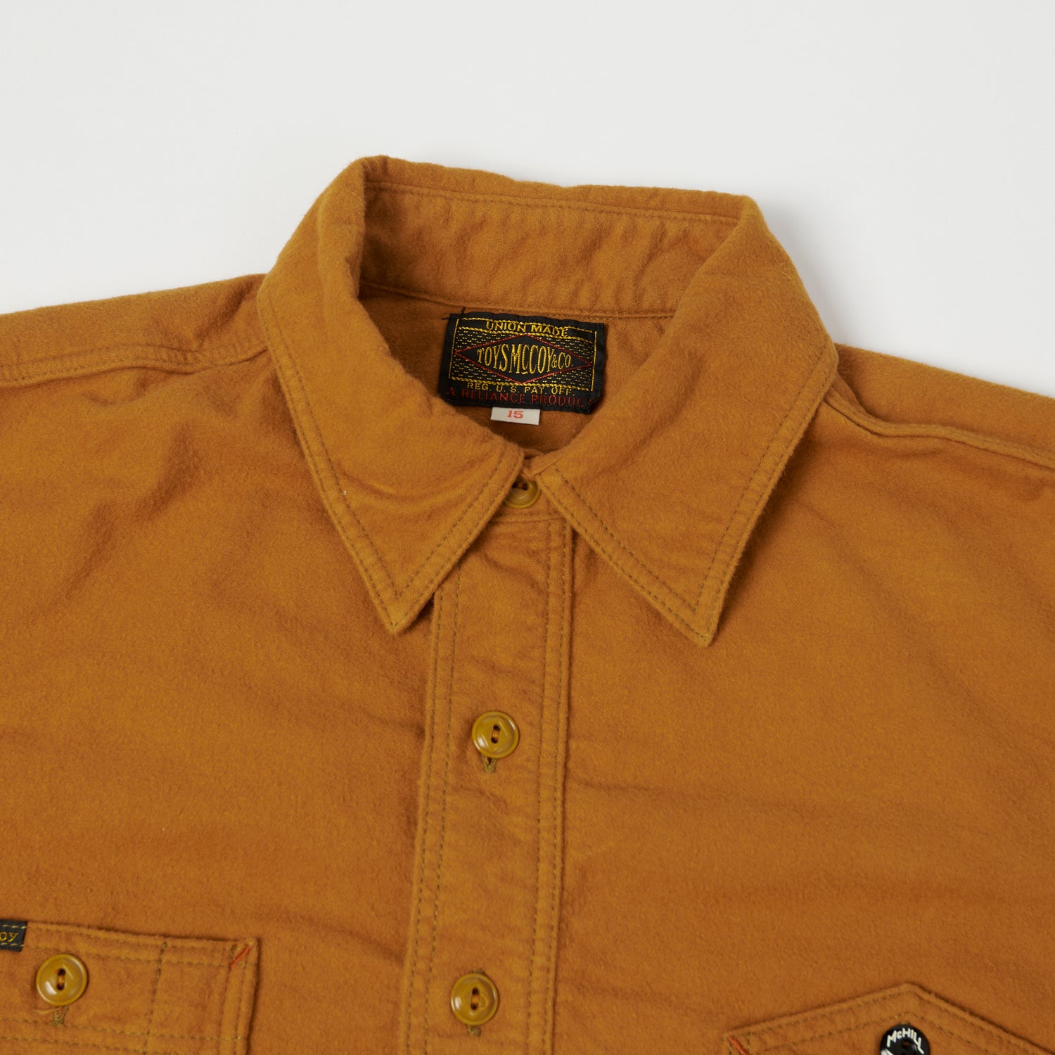 TOYS McCOY 'Oil Digger' Flannel Shirt - Gold