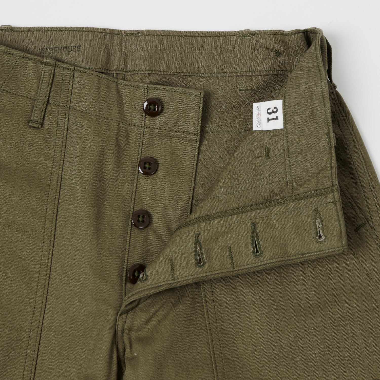 Warehouse 1086 Herringbone Twill Military Fatigue Pant - Olive Drab