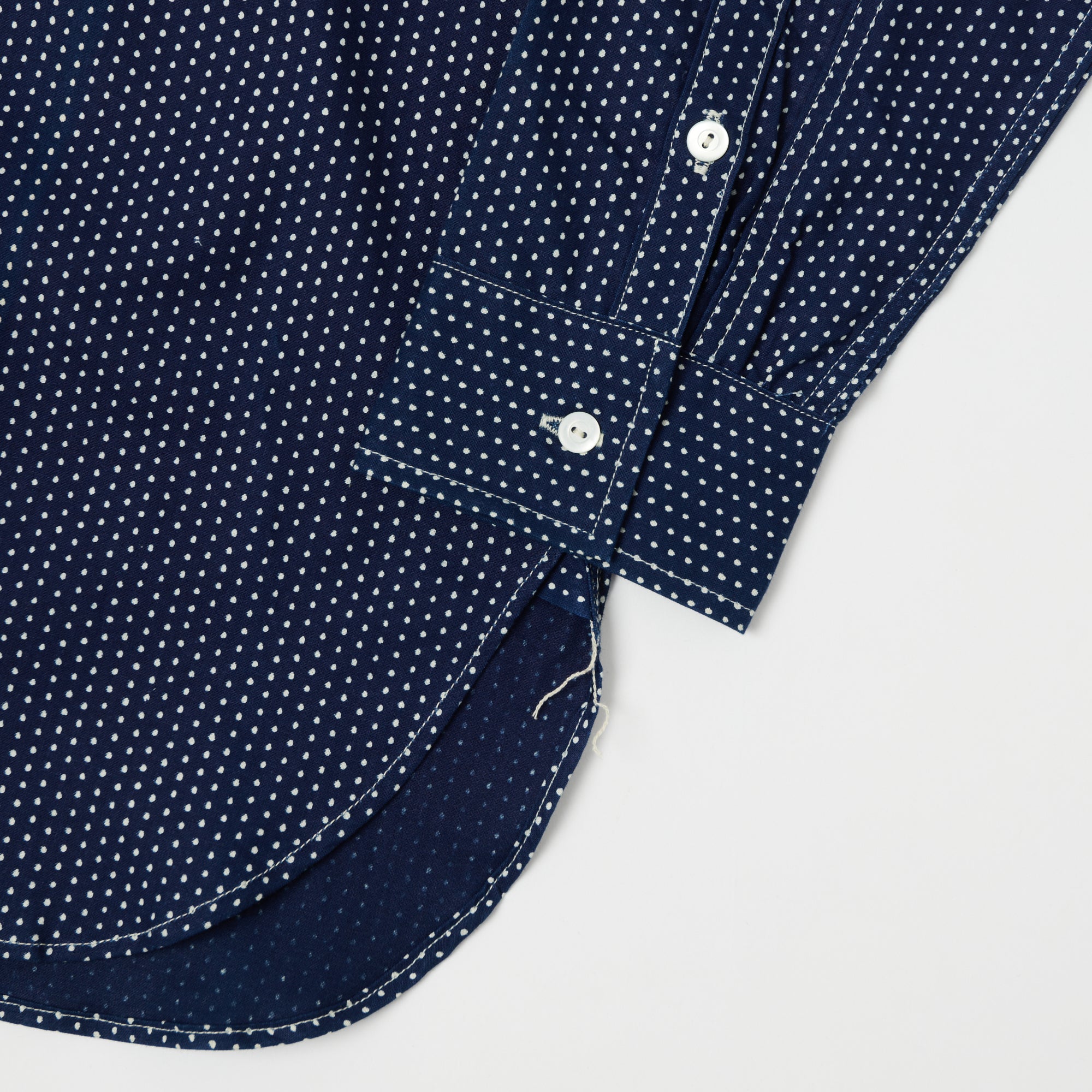 Warehouse & Co 3025 Duck Digger 'Wide Awake' Shirt - Indigo Dot