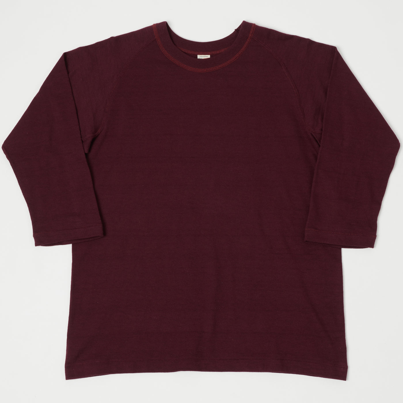 Warehouse & Co 4049 3/4 Sleeve Freedom T-Shirt - Bordeaux