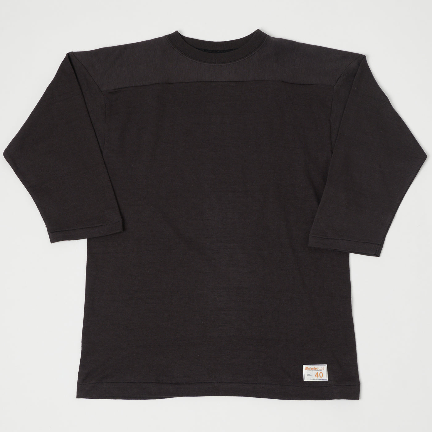 Warehouse & Co 4063 3/4 Sleeve Football T-Shirt - Black