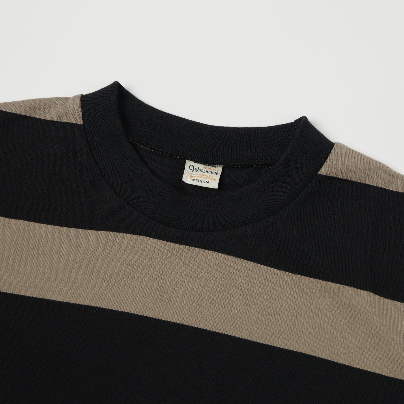 Warehouse & Co 4089 Border Stripe T-Shirt - Black/Grey
