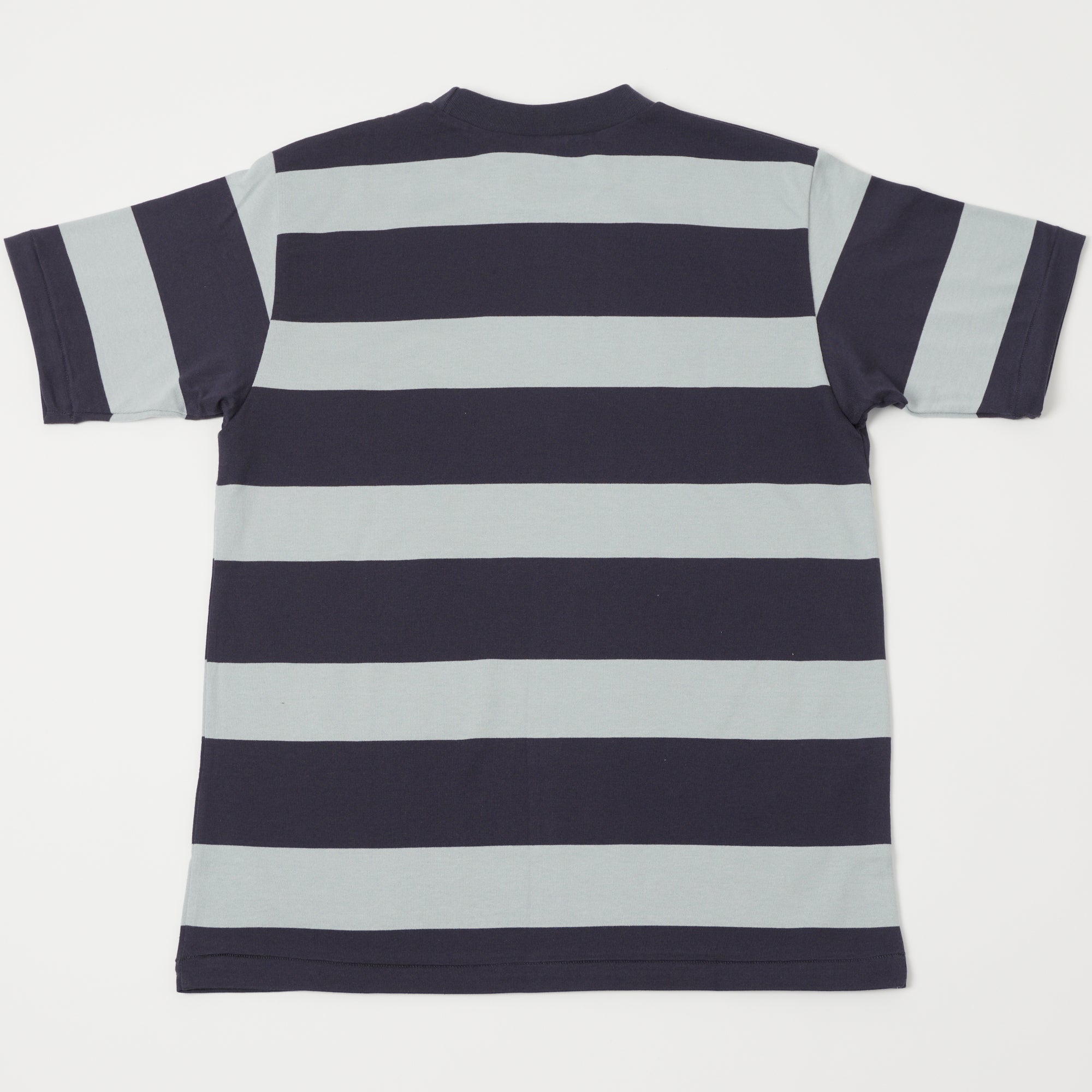 Warehouse & Co 4089 Border Stripe T-Shirt - Navy/ Sax Grey