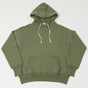 Warehouse & Co 450 Two Needle Hooded Sweatshirt - OD Green