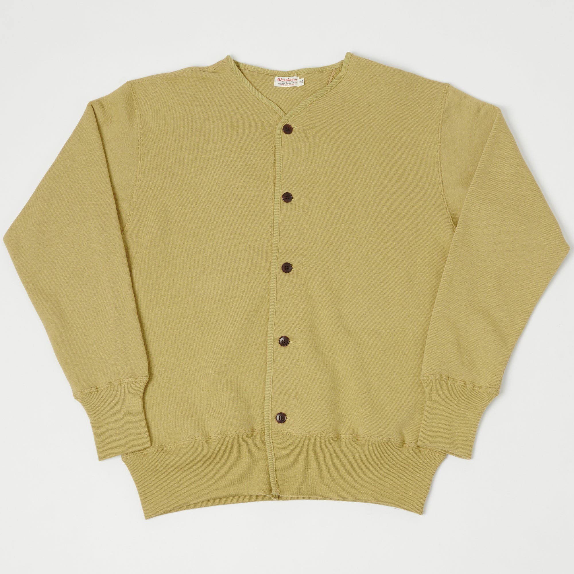 Warehouse & Co 456 U.S. Navy Cardigan Sweatshirt - Dark Beige