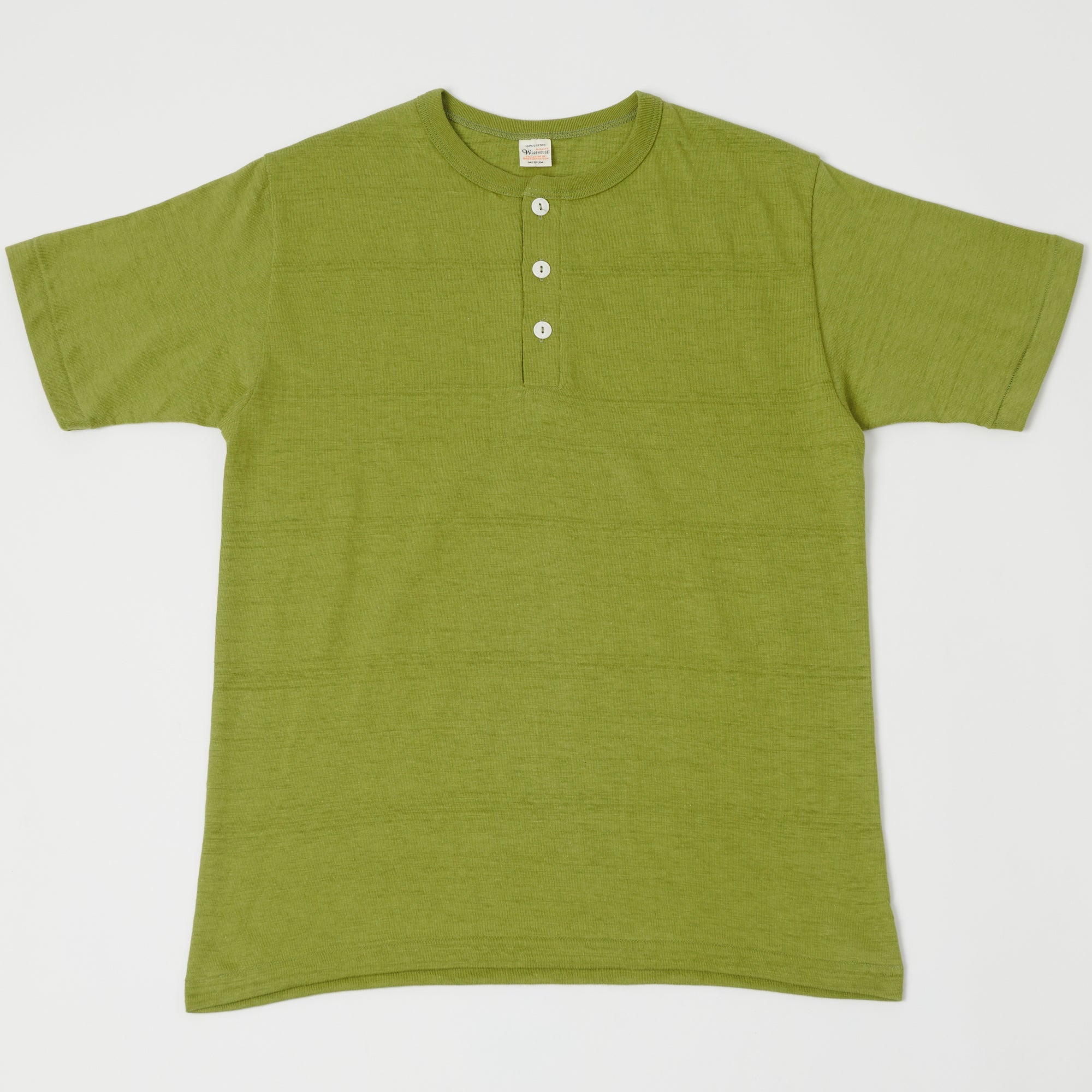 Warehouse & Co 4601 Henley T-Shirt - Grass Green