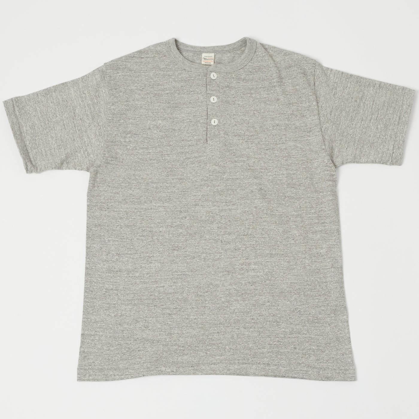 Warehouse & Co 4601 Henley T-Shirt - Heather Grey