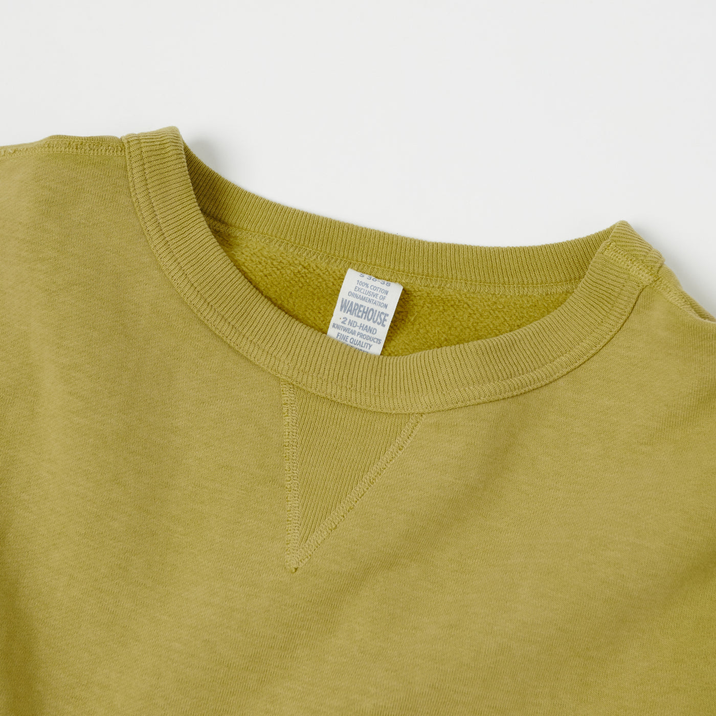 Warehouse & Co 474 Crew Neck Sweatshirt - Faded Yellow