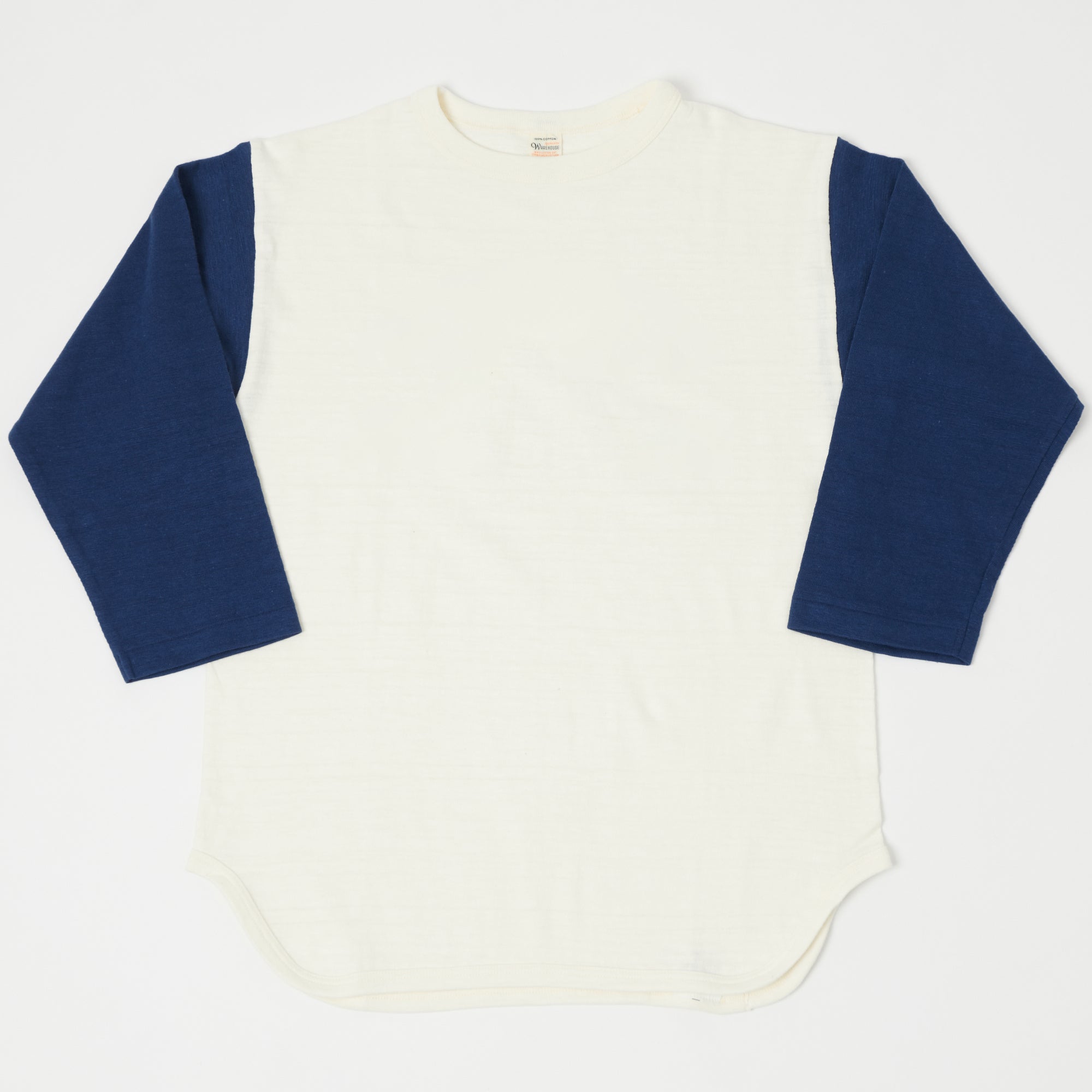 Warehouse & Co 4800 Baseball T-Shirt - Cream/Navy