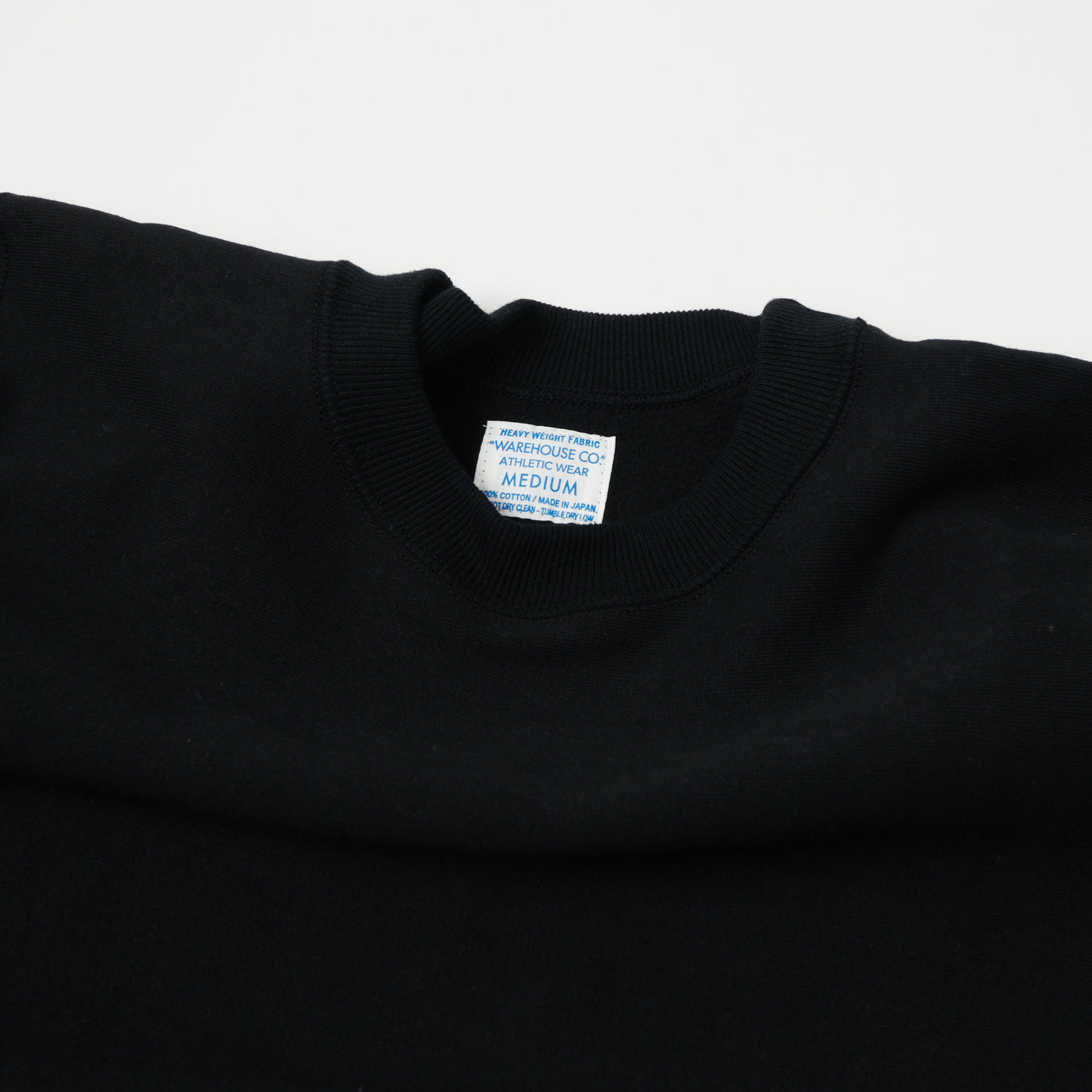 Warehouse & Co 483 Reverse Weave Sweatshirt - Black