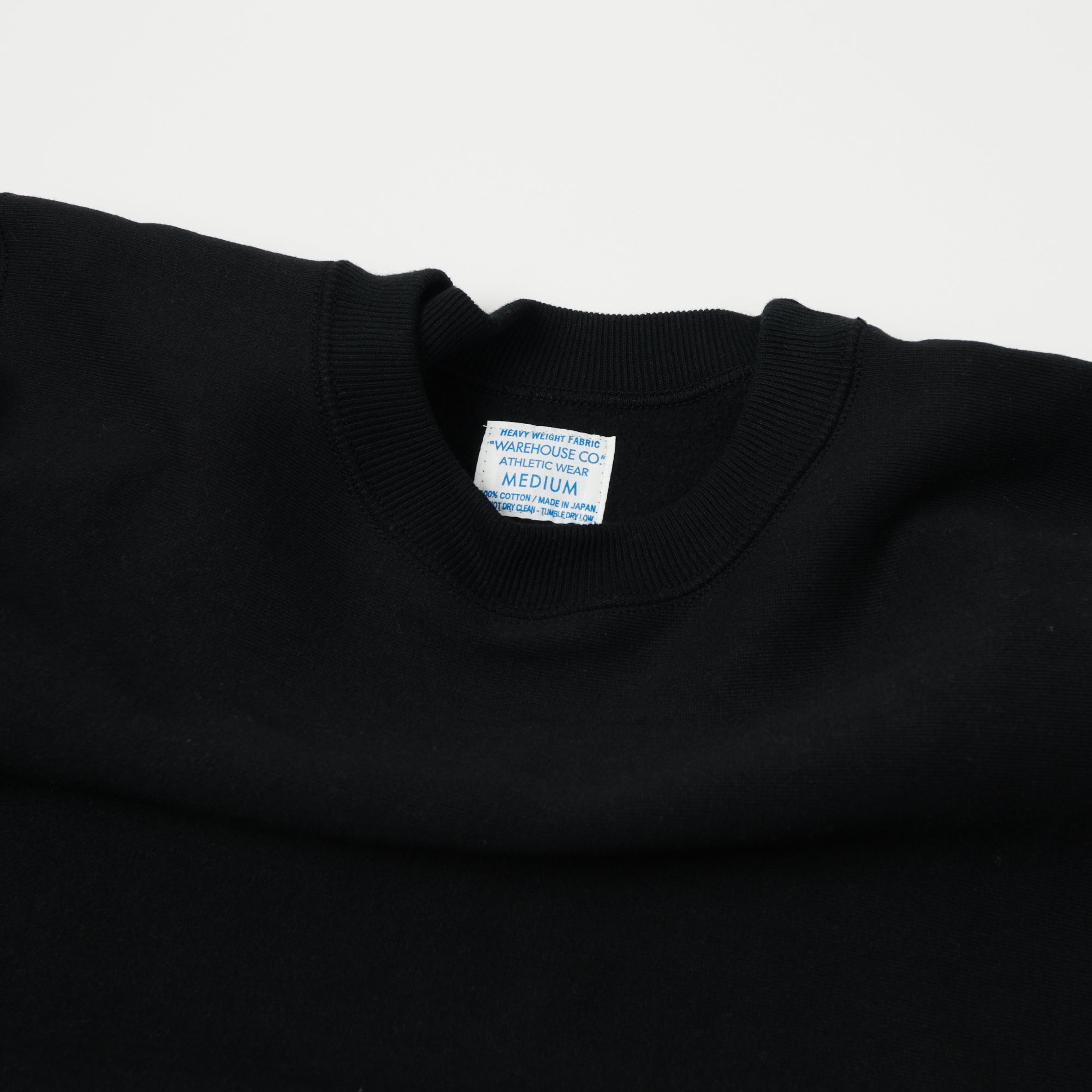 Warehouse & Co 483 Reverse Weave Sweatshirt - Black