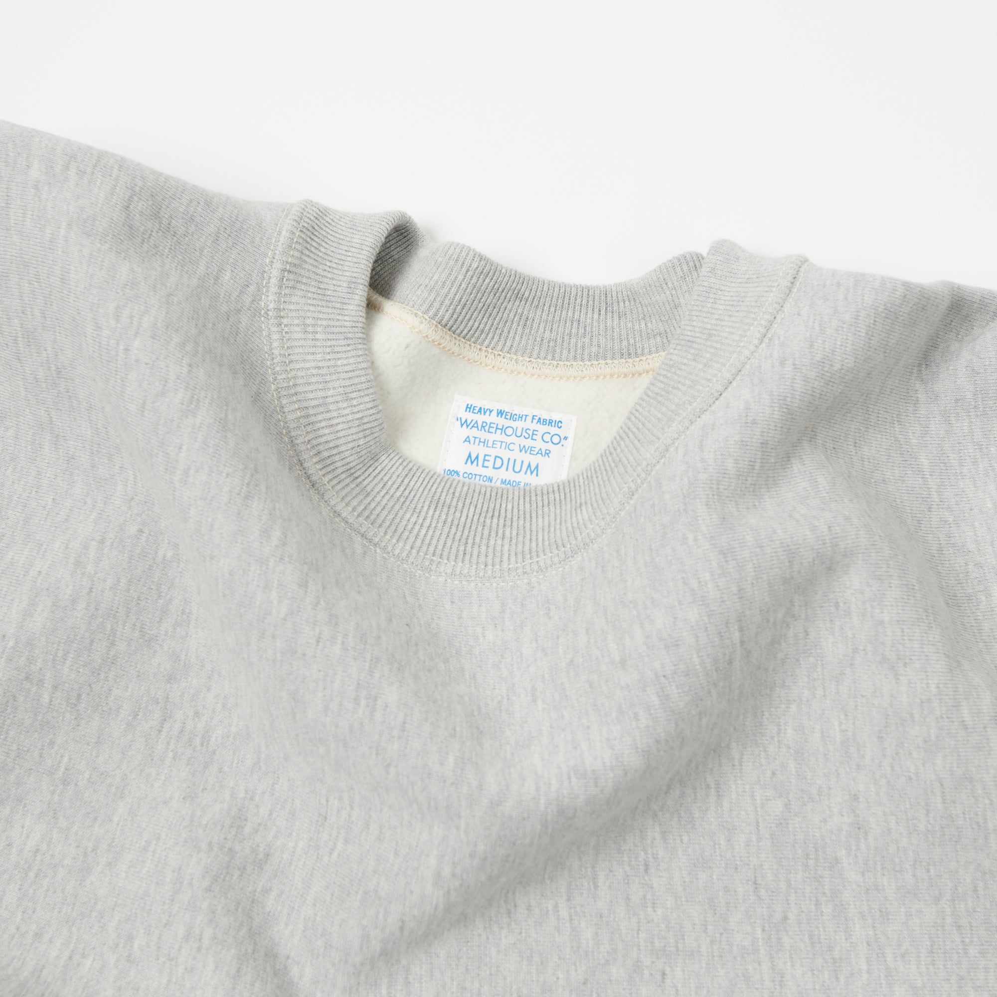 Warehouse & Co 483 Reverse Weave Sweatshirt - Heather Grey