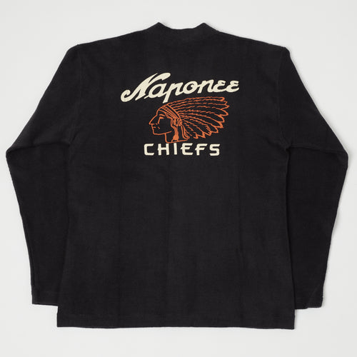 Warehouse & Co 488 'Chiefs' Cotton Pile Cardigan - Black