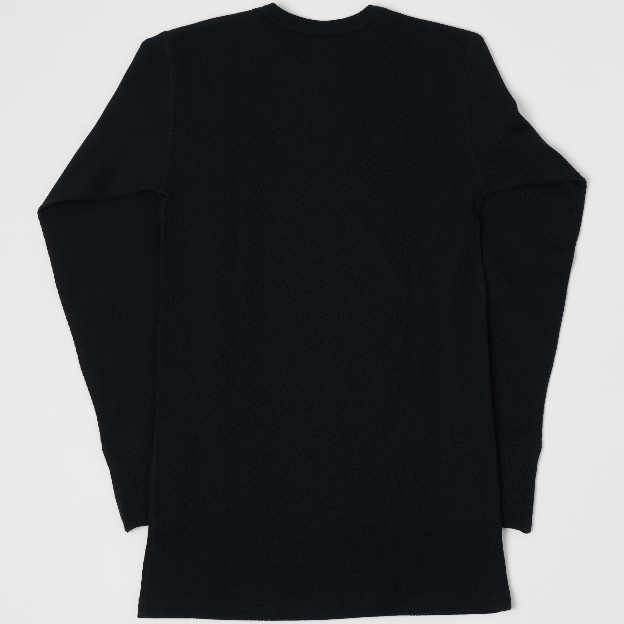 Warehouse & Co 5903 Waffle Knit Thermal T-Shirt - Black