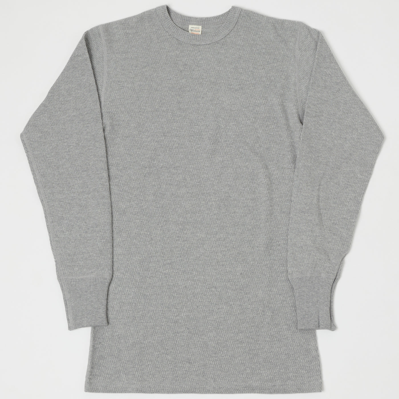 Warehouse & Co 5903 Waffle Knit Thermal T-Shirt - Heather Grey