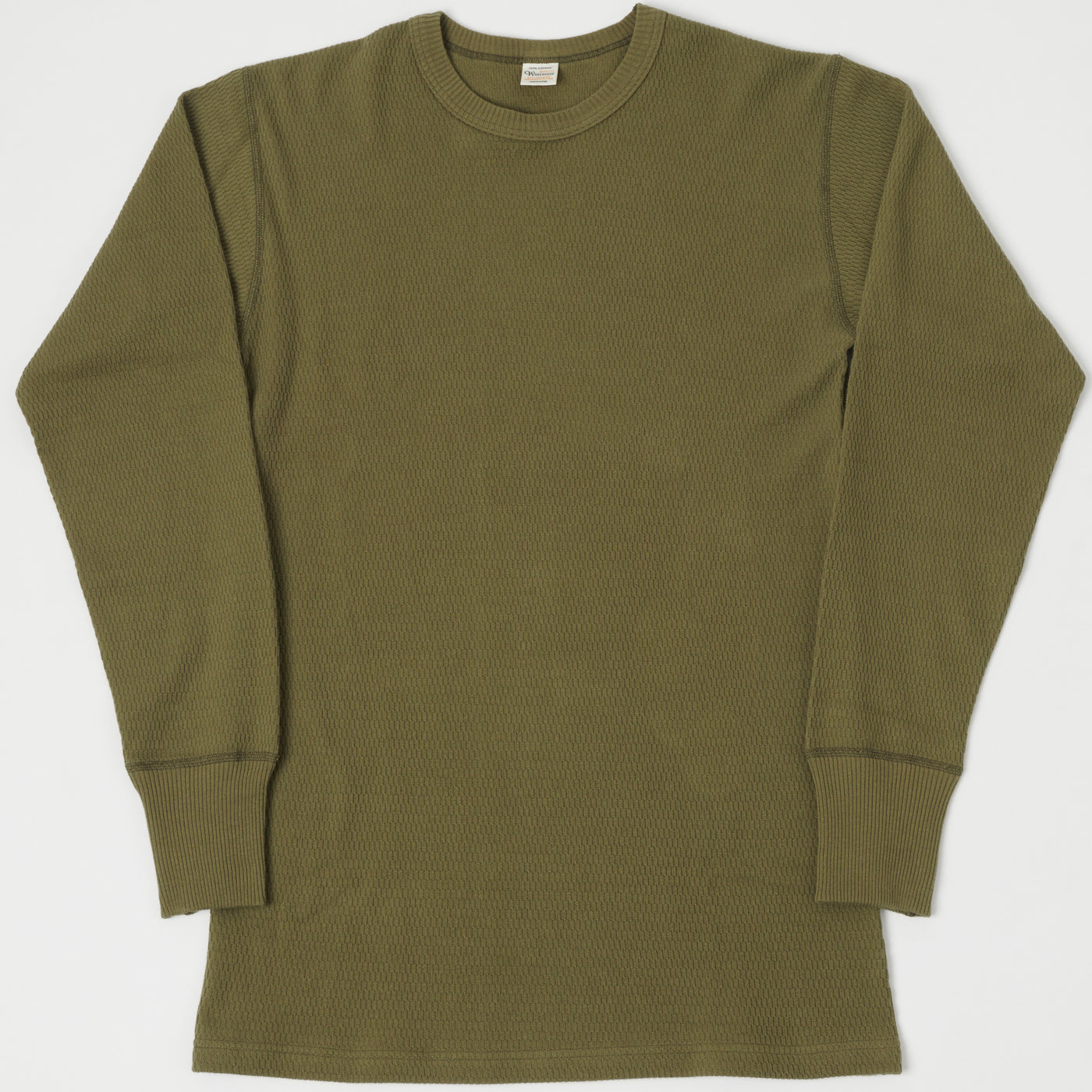 Warehouse & Co 5903 Waffle Knit Thermal T-Shirt - Olive Drab