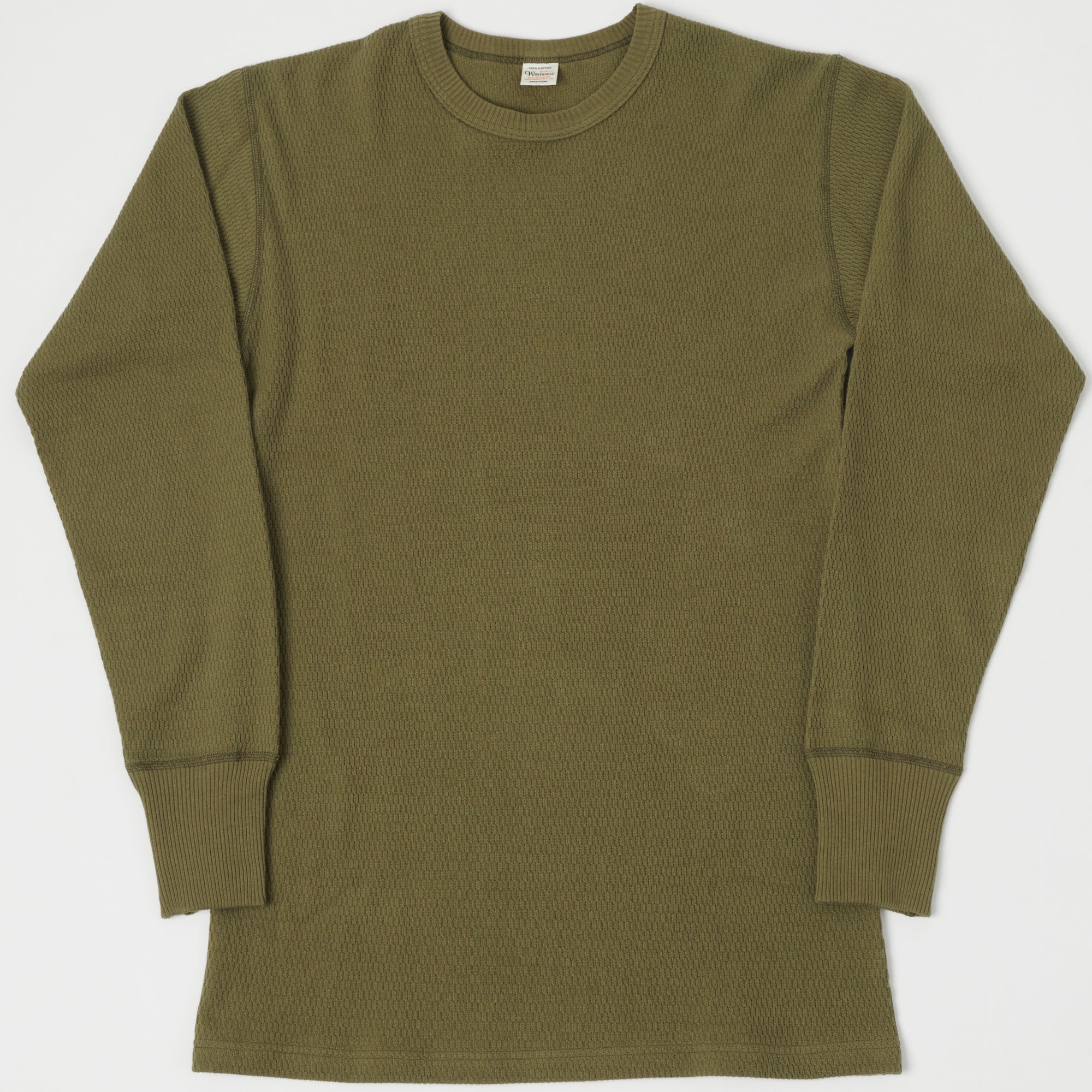 Warehouse & Co 5903 Waffle Knit Thermal T-Shirt - Olive Drab