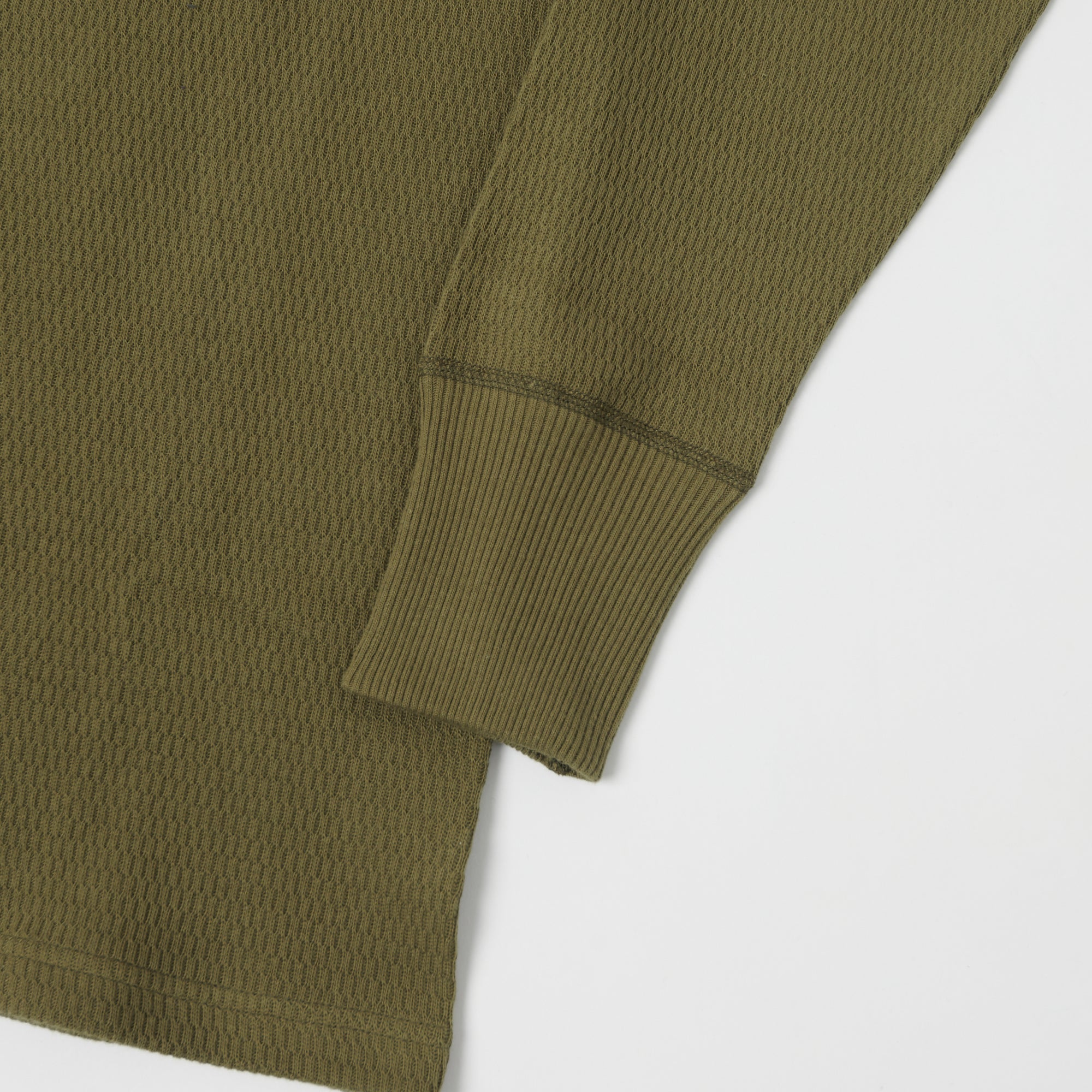 Warehouse & Co 5903 Waffle Knit Thermal T-Shirt - Olive Drab